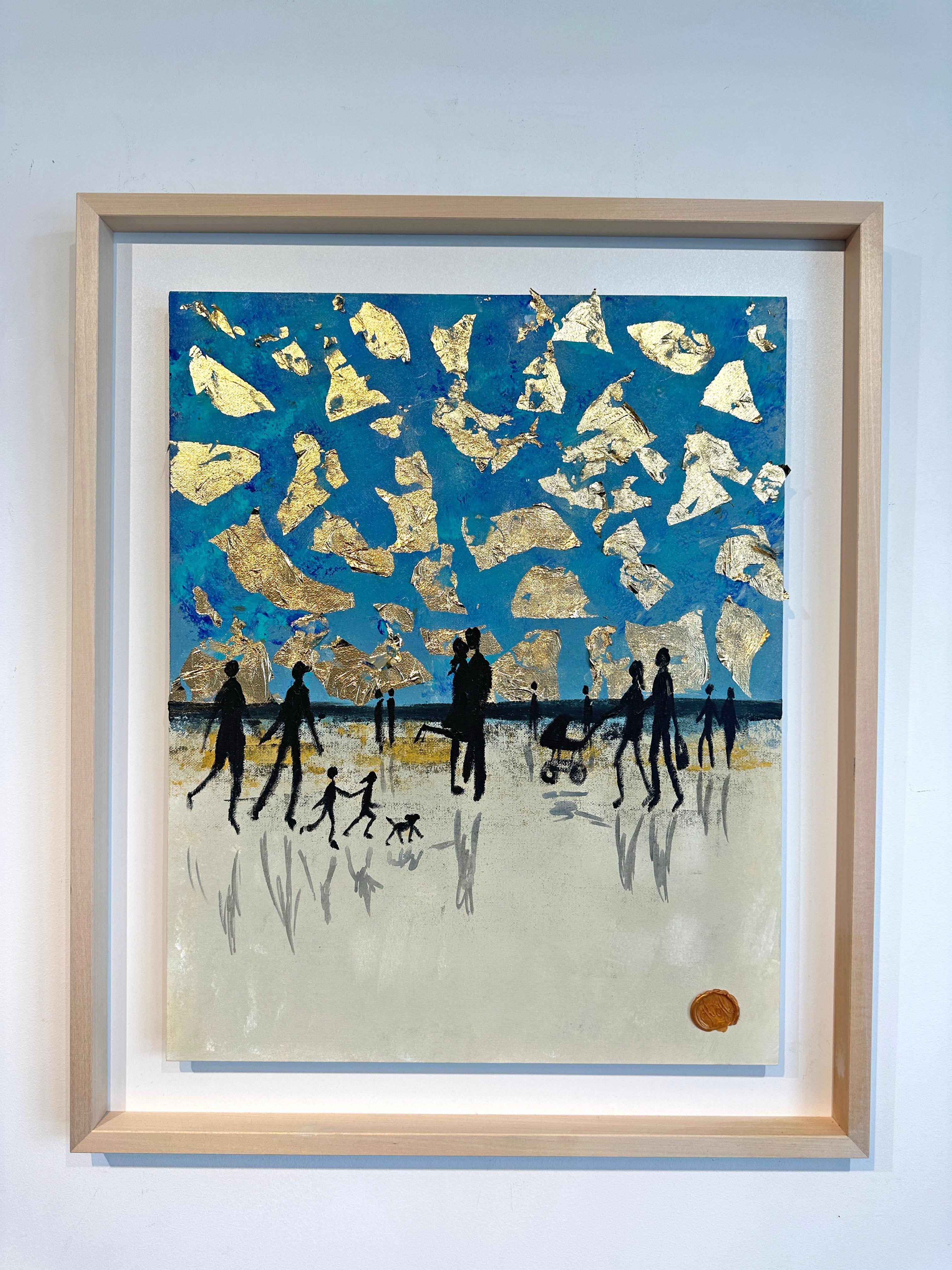 Katharina Hormel creates minimalistic landscape paintings featuring everyday scenes of life. Her art often portrays people engaged in their daily activities, such as taking a leisurely walk in the park, cycling, playing football, or even