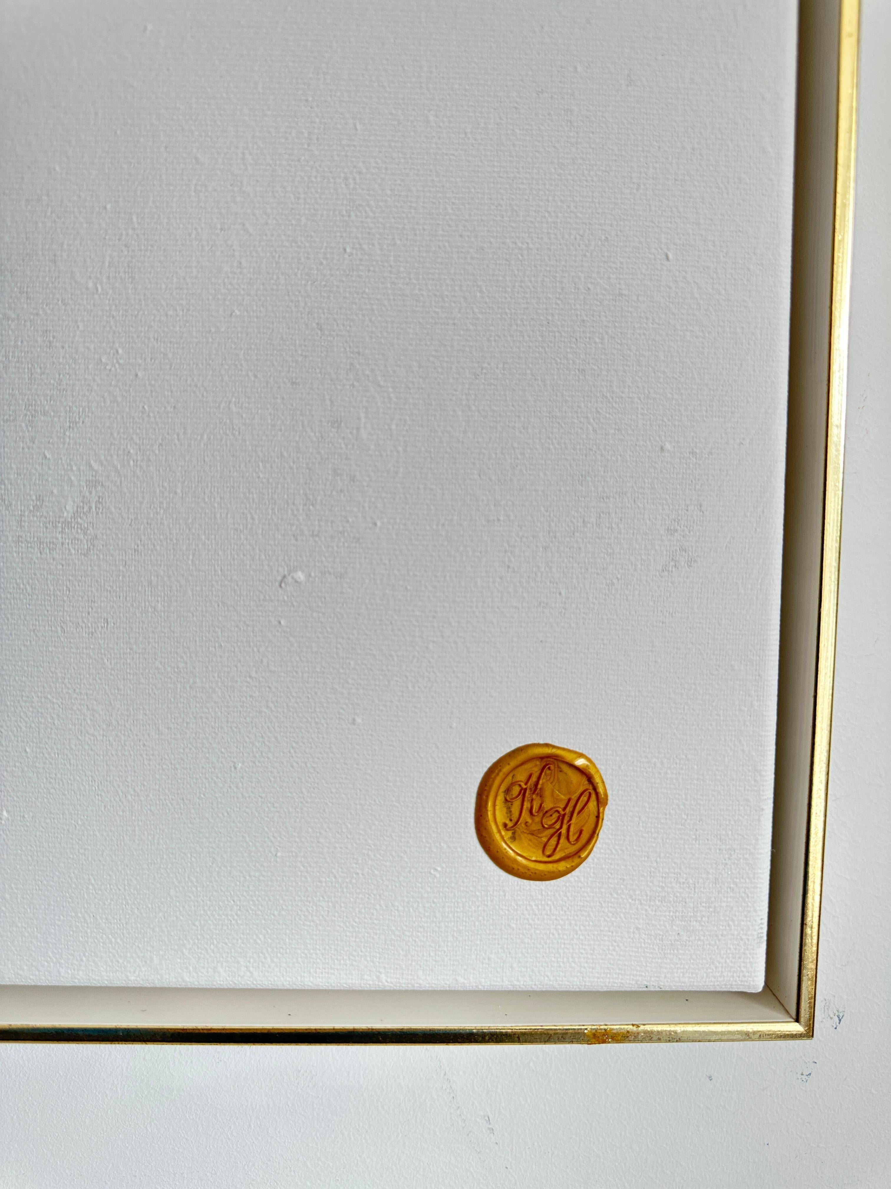 Our Summer together -  Gold Leaf Contemporary abstract family painting For Sale 10