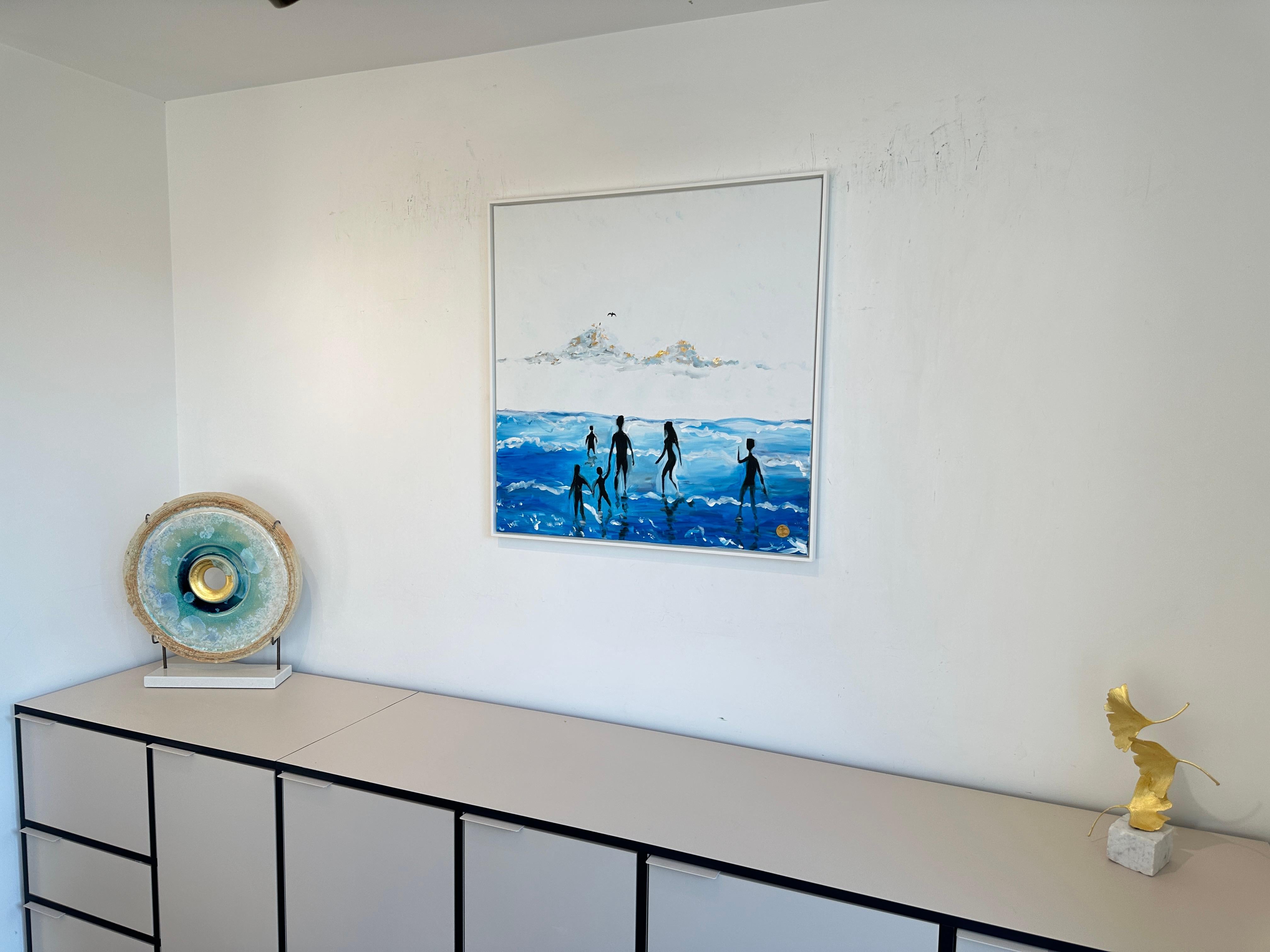The best kind of Memories - Feuille d'or Peinture abstraite contemporaine en vente 8
