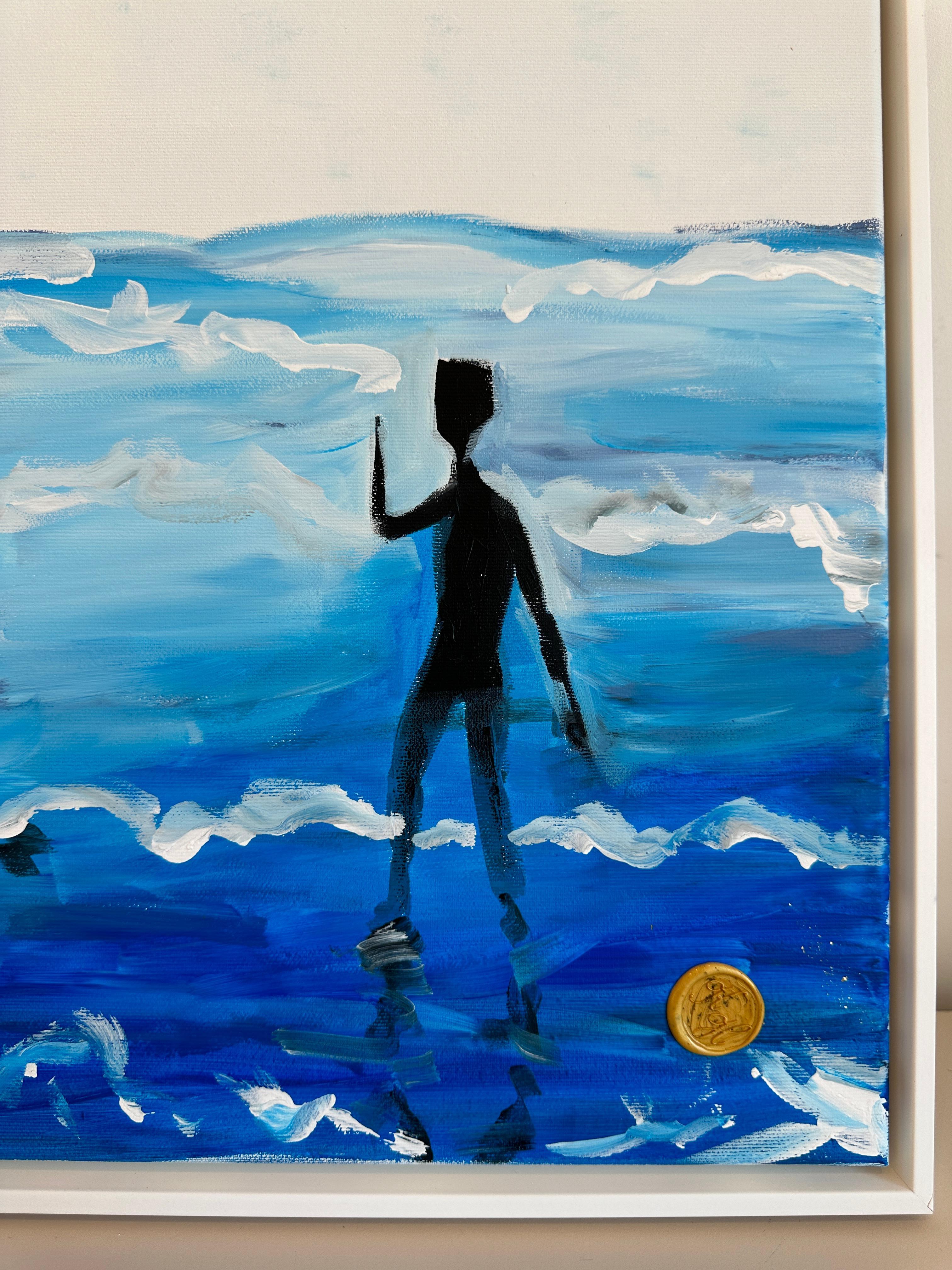 The best kind of Memories - Feuille d'or Peinture abstraite contemporaine en vente 11