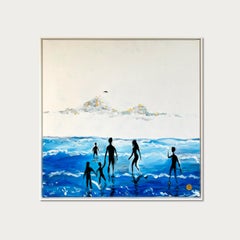 The best kind of Memories - Feuille d'or Peinture abstraite contemporaine