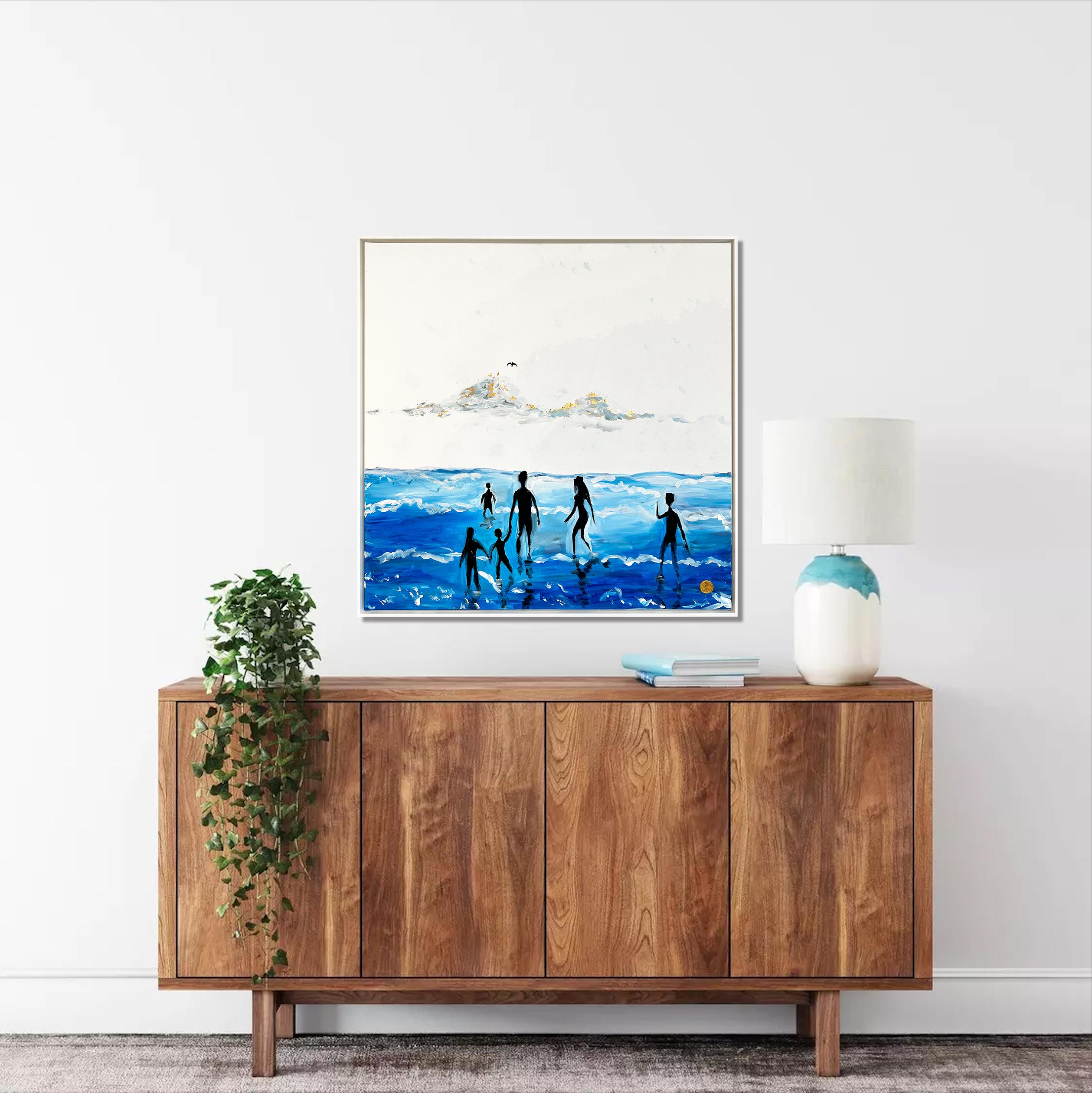 The best kind of Memories - Feuille d'or Peinture abstraite contemporaine en vente 1