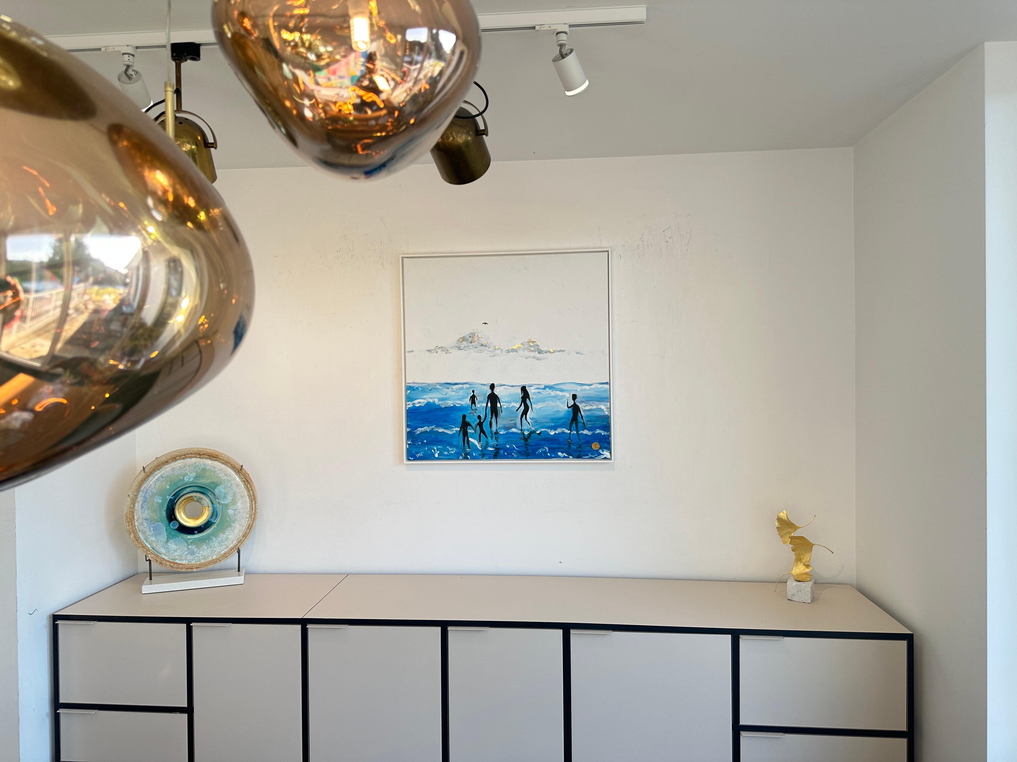 The best kind of Memories - Feuille d'or Peinture abstraite contemporaine en vente 3