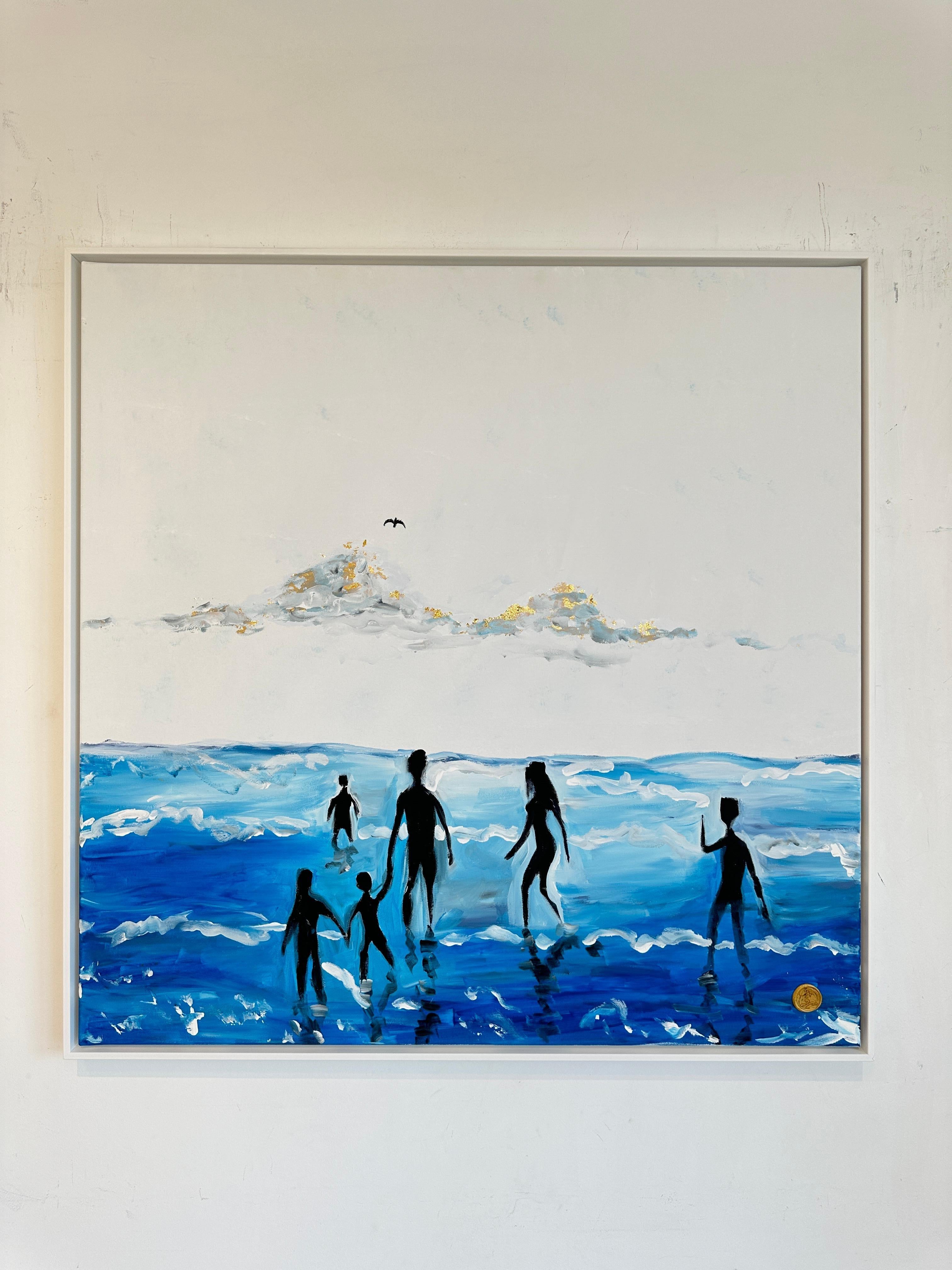 The best kind of Memories - Feuille d'or Peinture abstraite contemporaine en vente 4