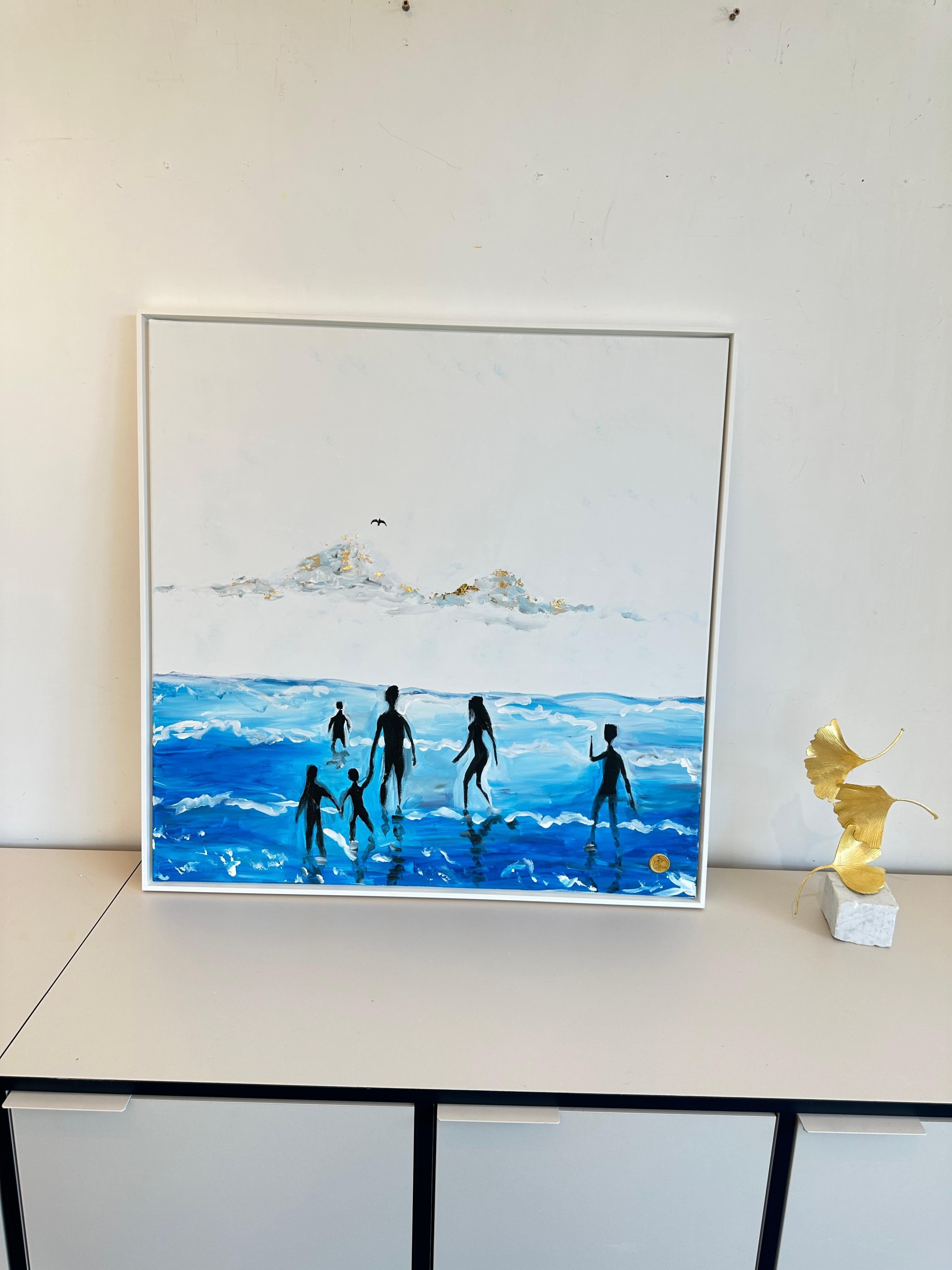 The best kind of Memories - Feuille d'or Peinture abstraite contemporaine en vente 5