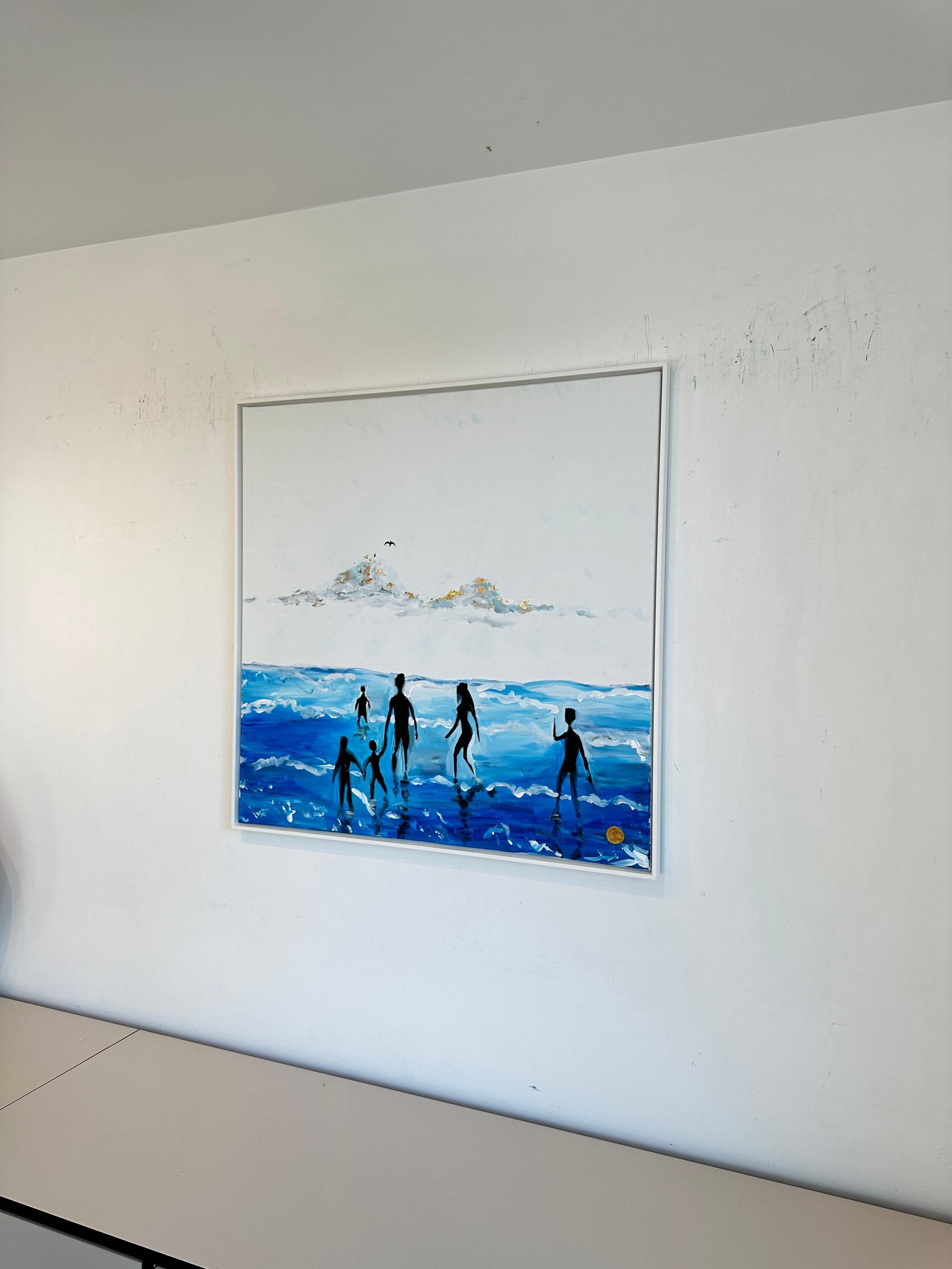 The best kind of Memories - Feuille d'or Peinture abstraite contemporaine en vente 6