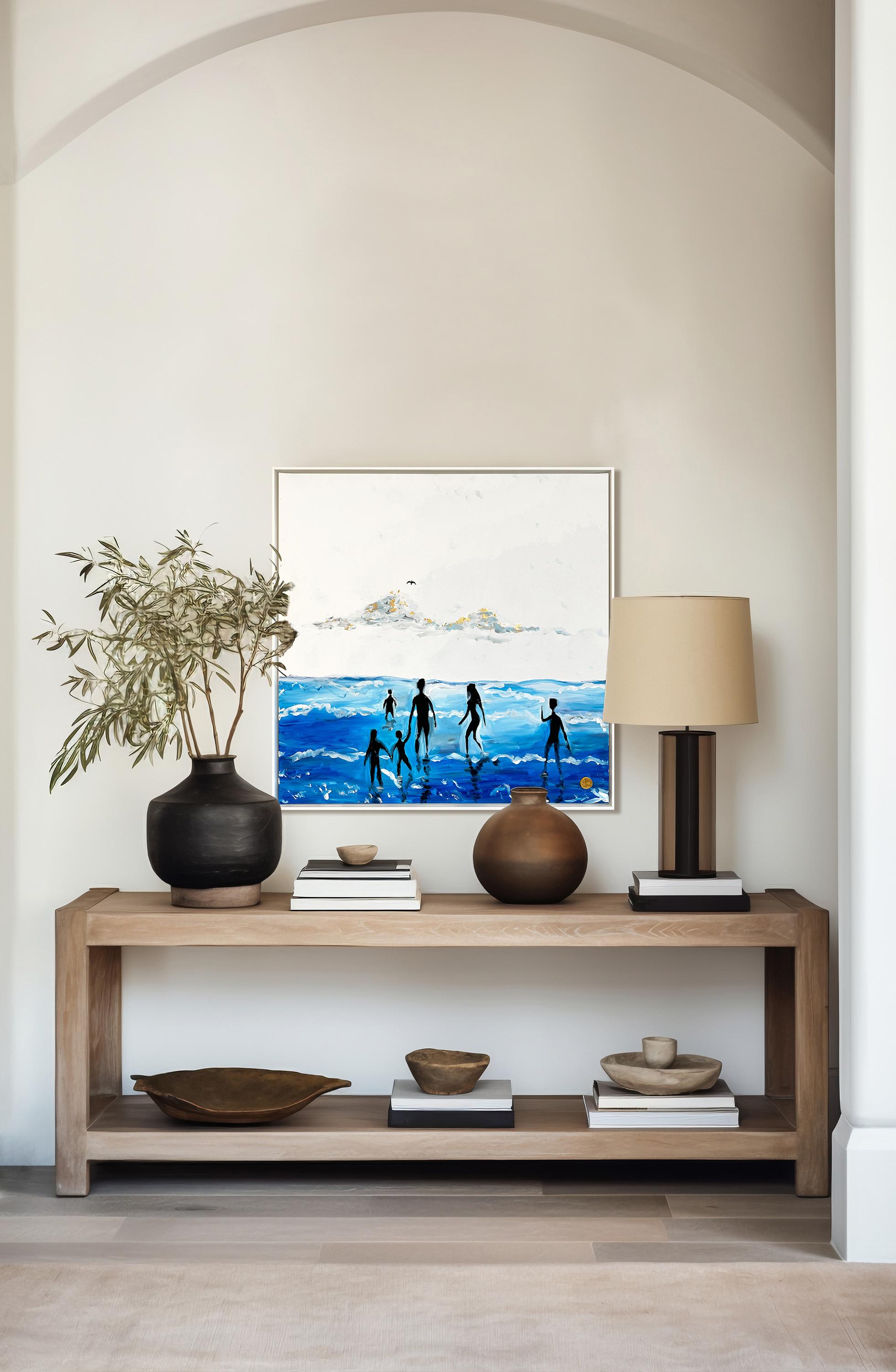 The best kind of Memories - Feuille d'or Peinture abstraite contemporaine en vente 7