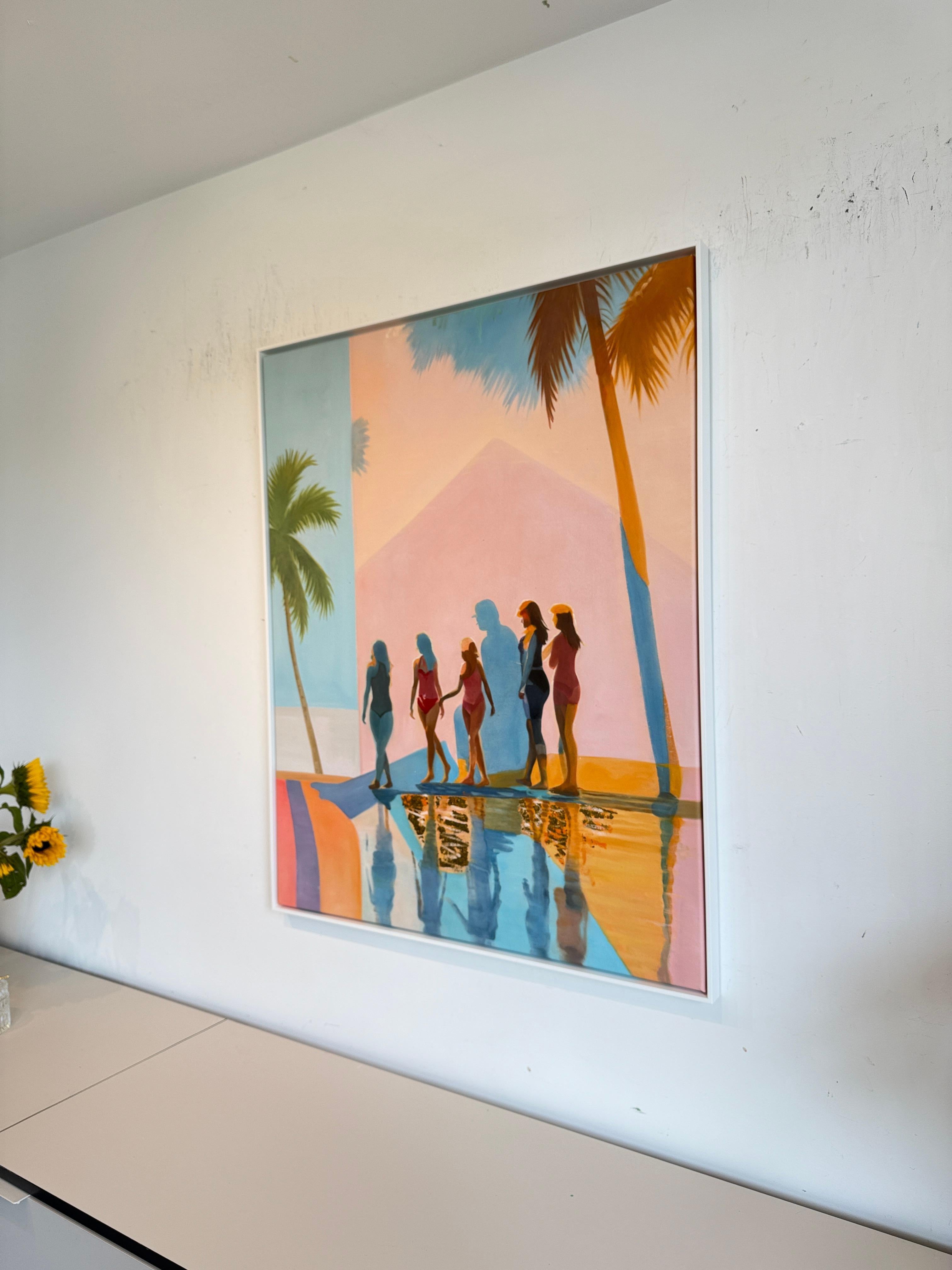 The Joy Between Us - Gold Leaf Contemporary abstract painting For Sale 8