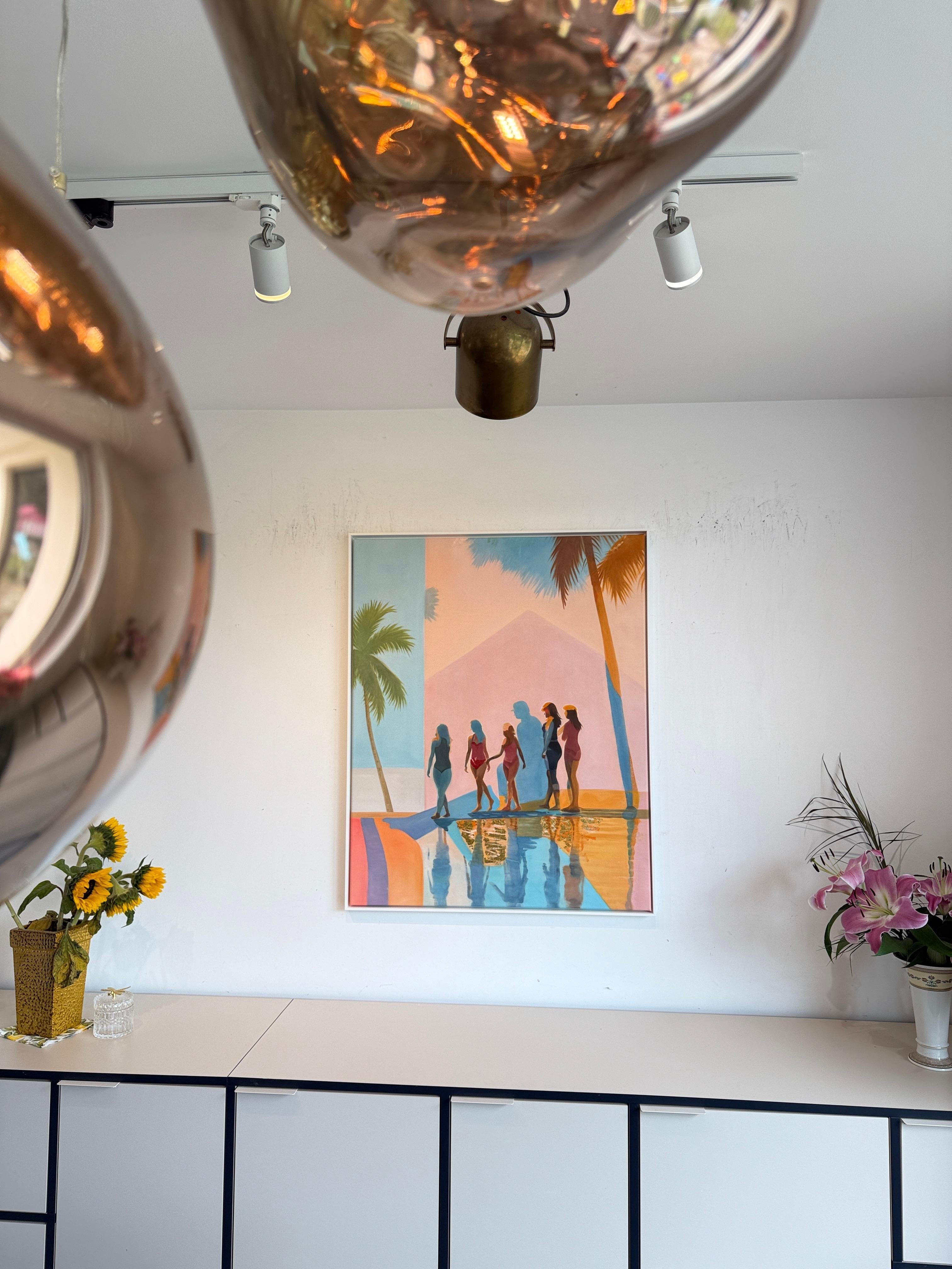 The Joy Between Us - Gold Leaf Contemporary abstract painting For Sale 9