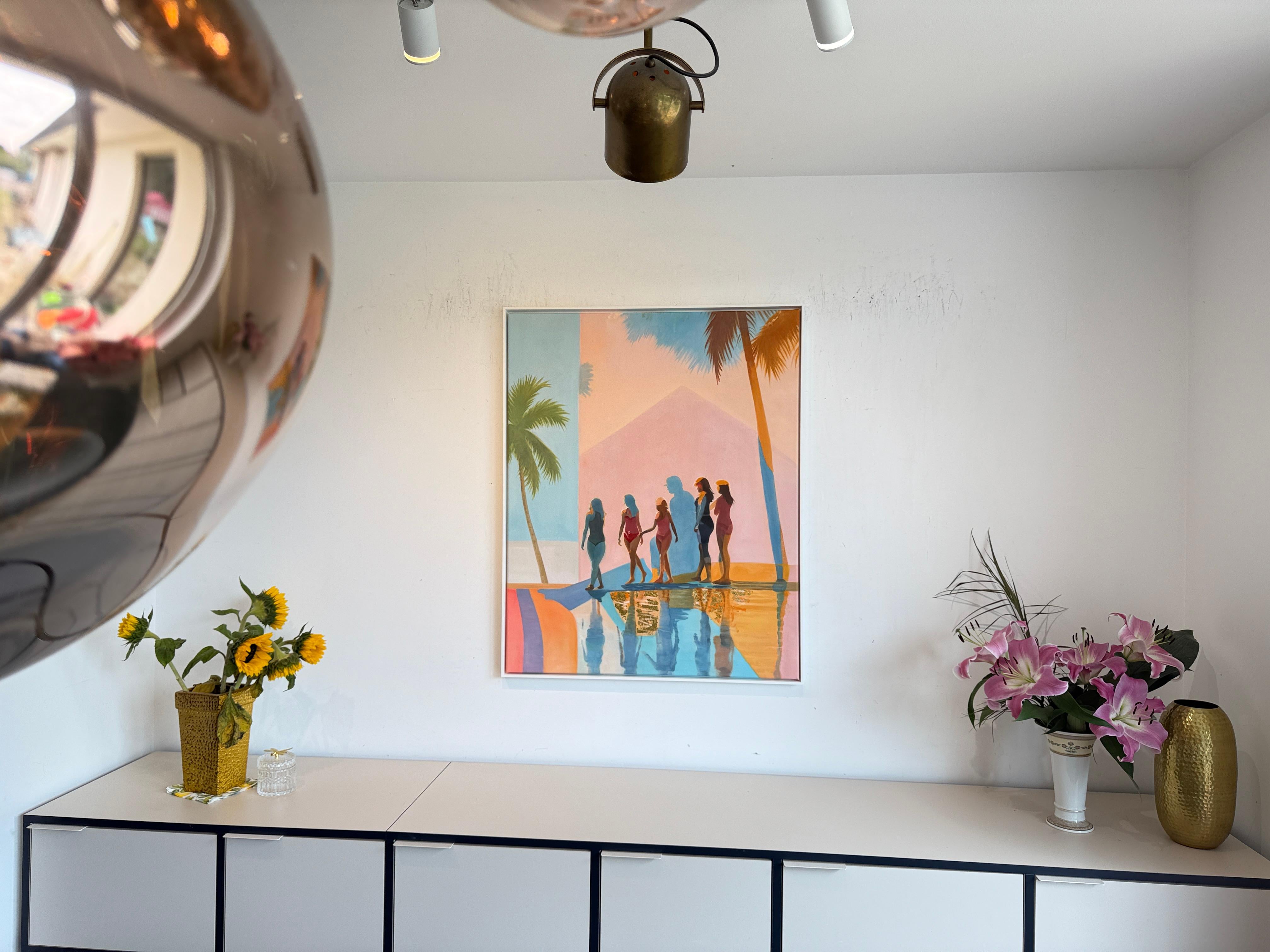 The Joy Between Us - Gold Leaf Contemporary abstract painting For Sale 1