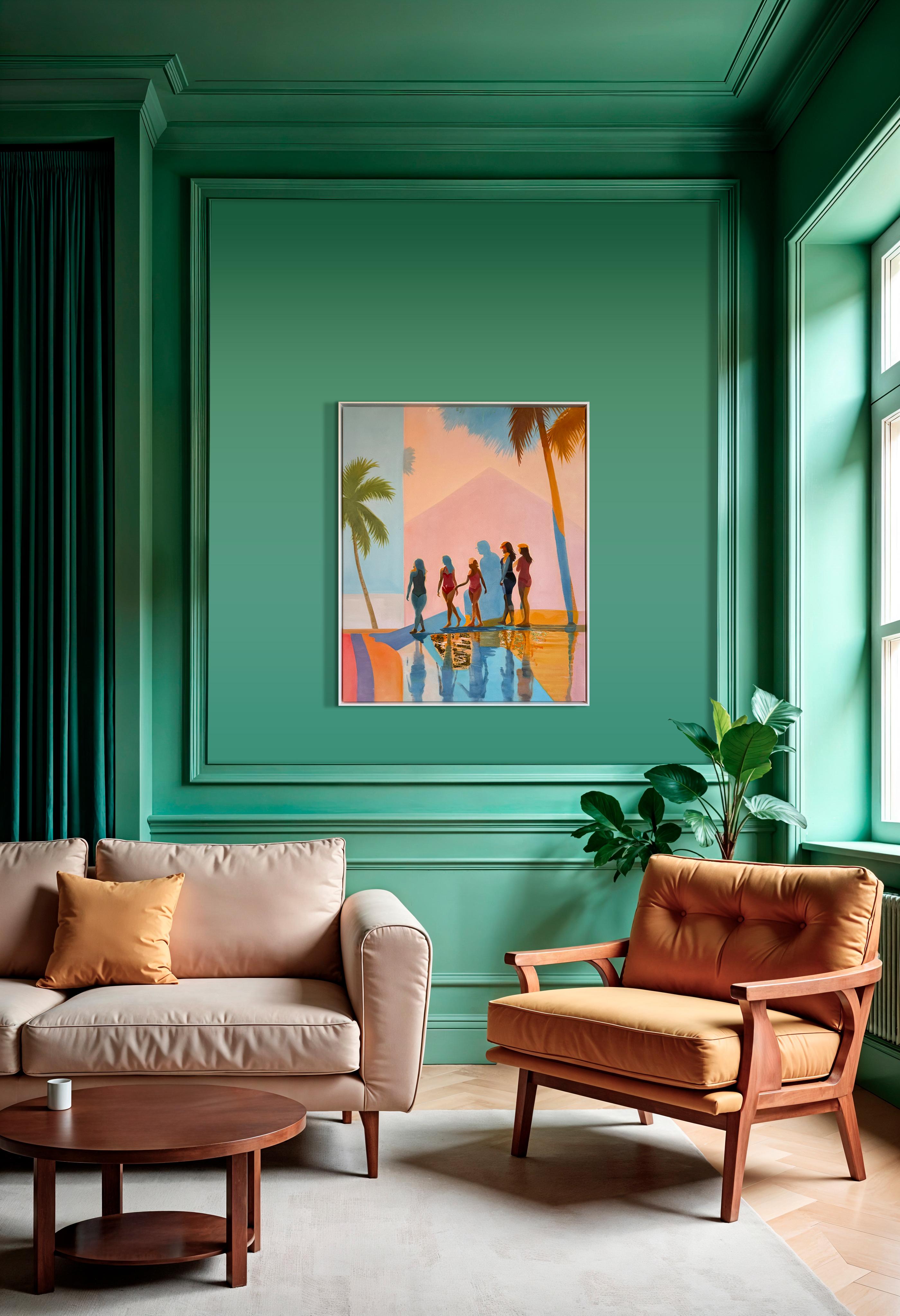The Joy Between Us - Gold Leaf Contemporary abstract painting For Sale 4