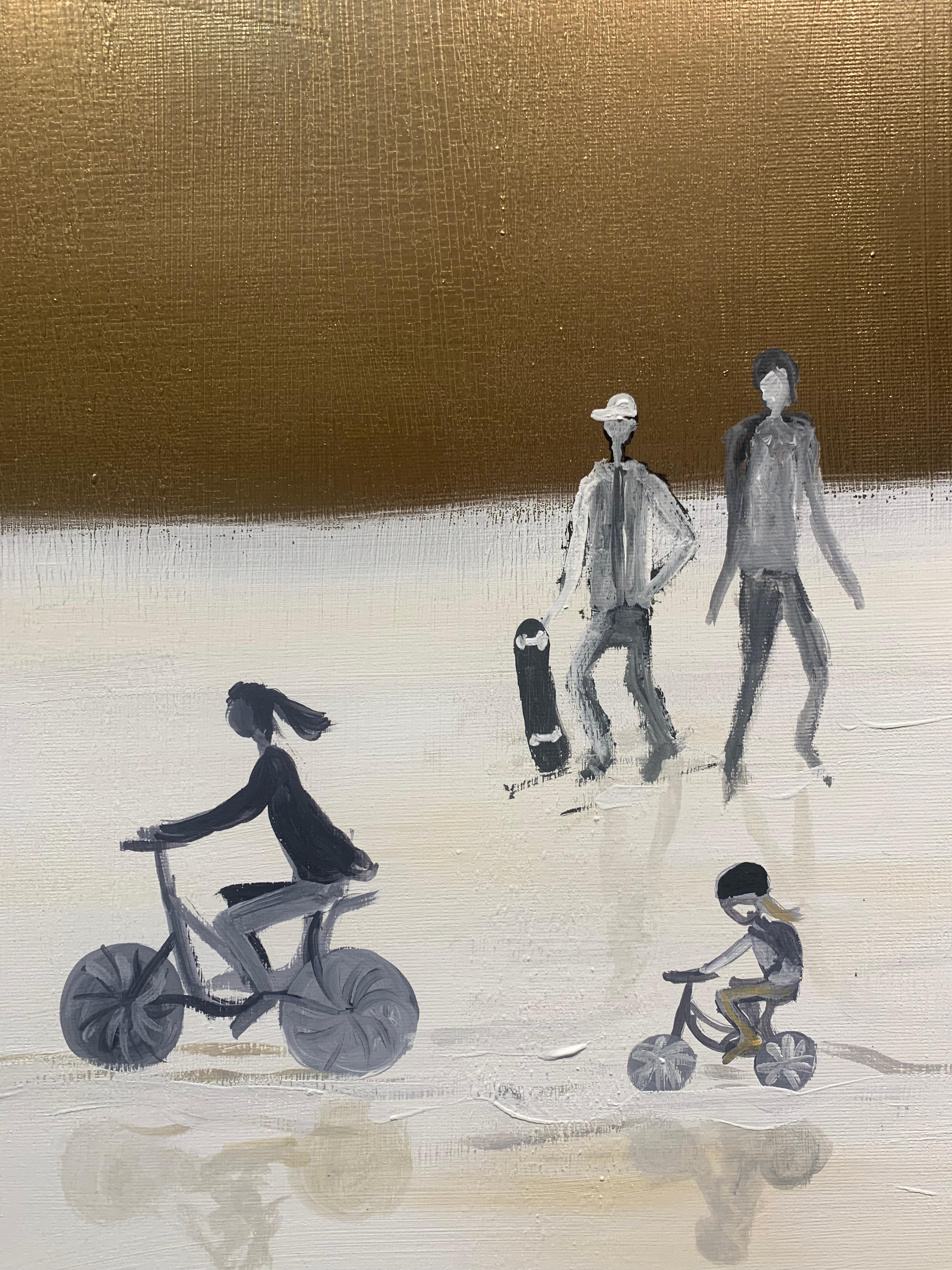 The little Moments von Katharina Hormel - Zeitgenössische abstrakte Ölgemälde im Angebot 1