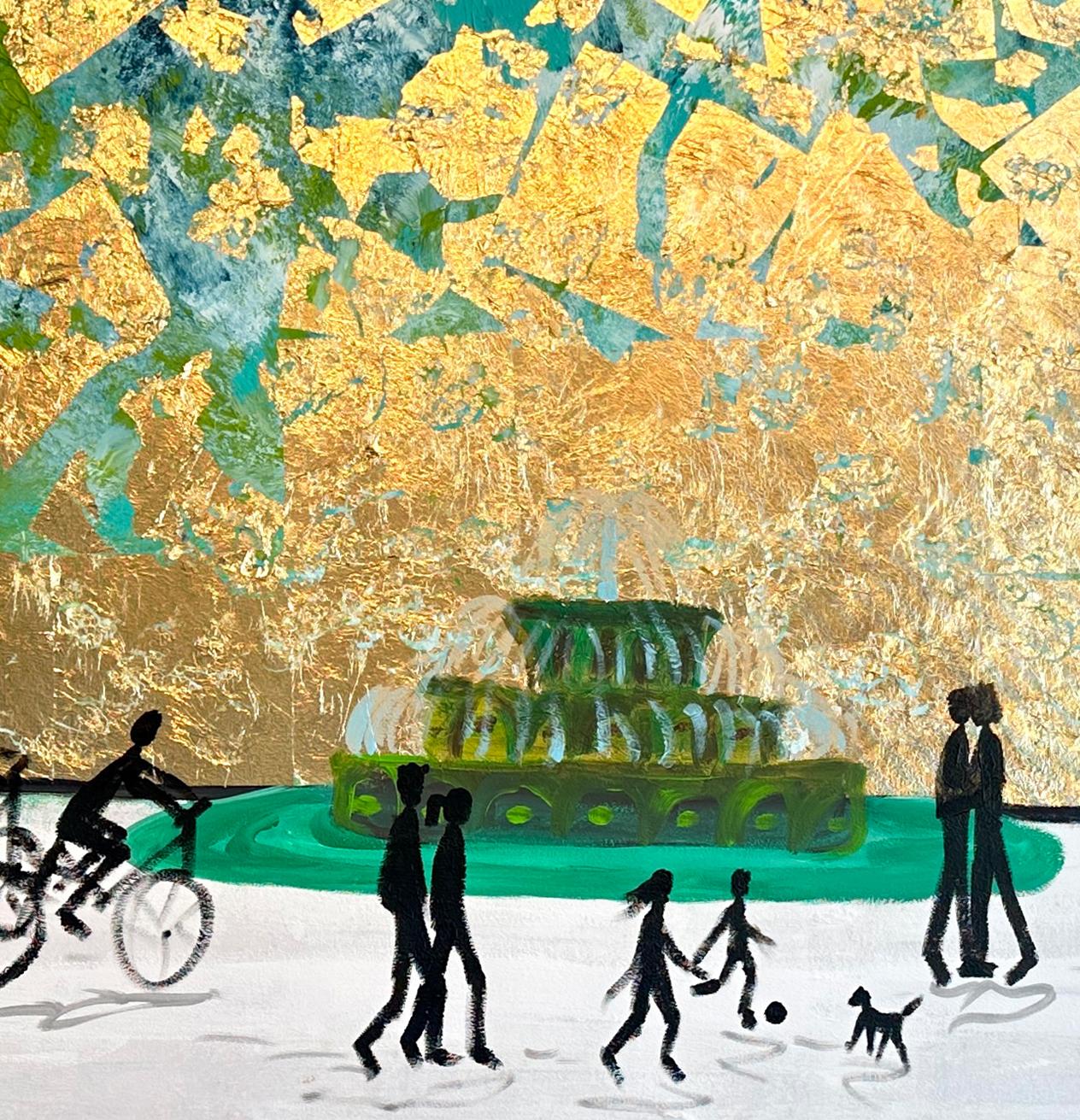 The Sound of Water - K.Hormel Zeitgenössisches abstraktes Sommer-Familienbild im Angebot 3