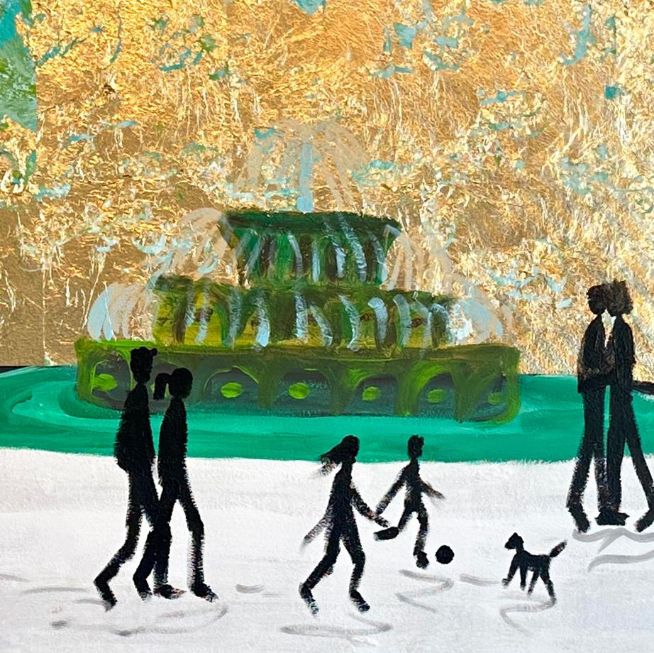 The Sound of Water - K.Hormel Zeitgenössisches abstraktes Sommer-Familienbild im Angebot 5