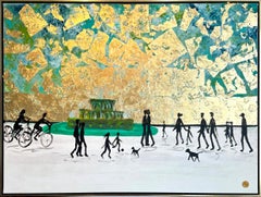 The Sound of Water - K.Hormel Contemporary abstract summer family painting