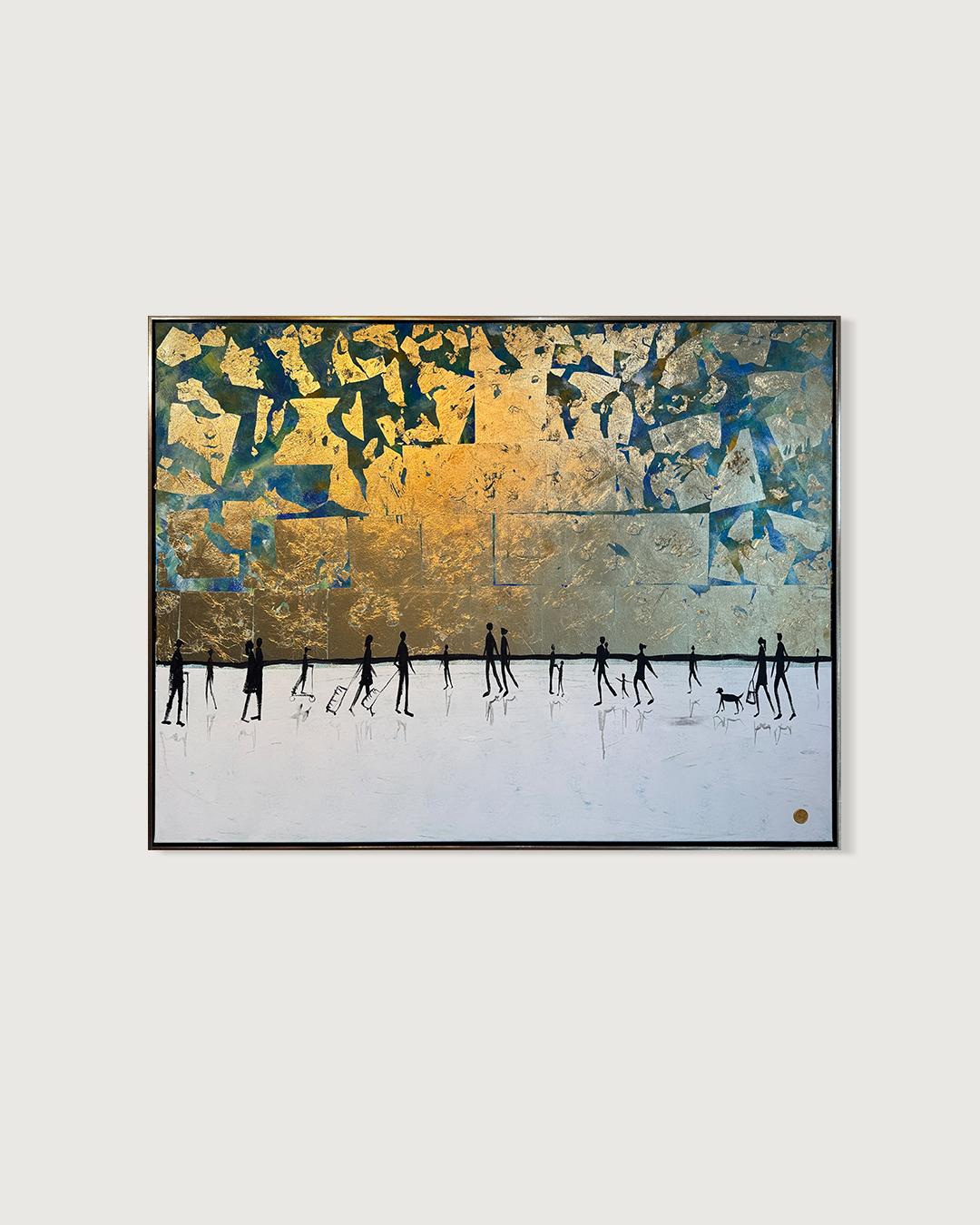 Katharina Hormel crea paisajes minimalistas con escenas cotidianas de la vida. Su arte retrata a menudo a personas ocupadas en sus actividades cotidianas, como dando un tranquilo paseo por el parque, montando en bicicleta, jugando al fútbol o