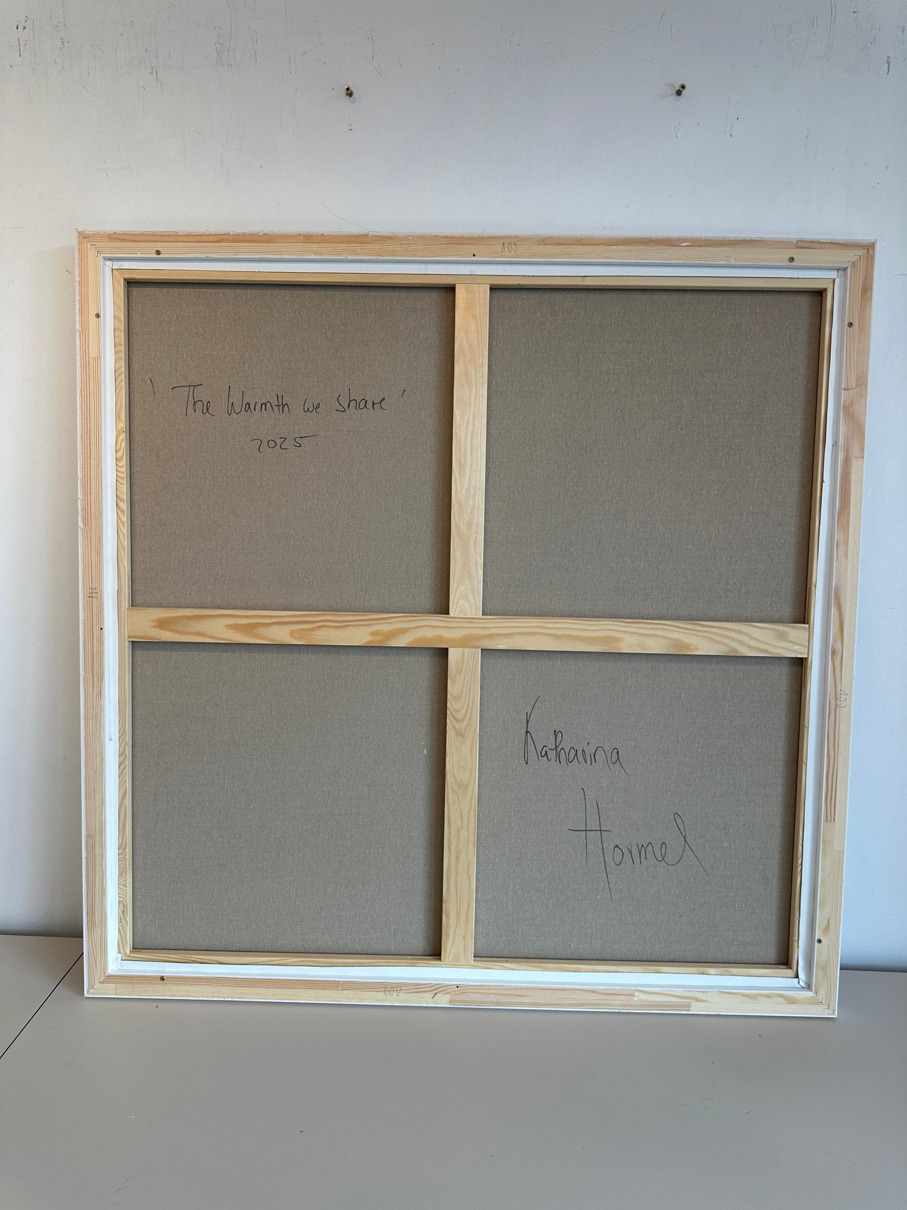 The Warmth we Share - Feuille d'or Abstrait contemporain  peinture en vente 14