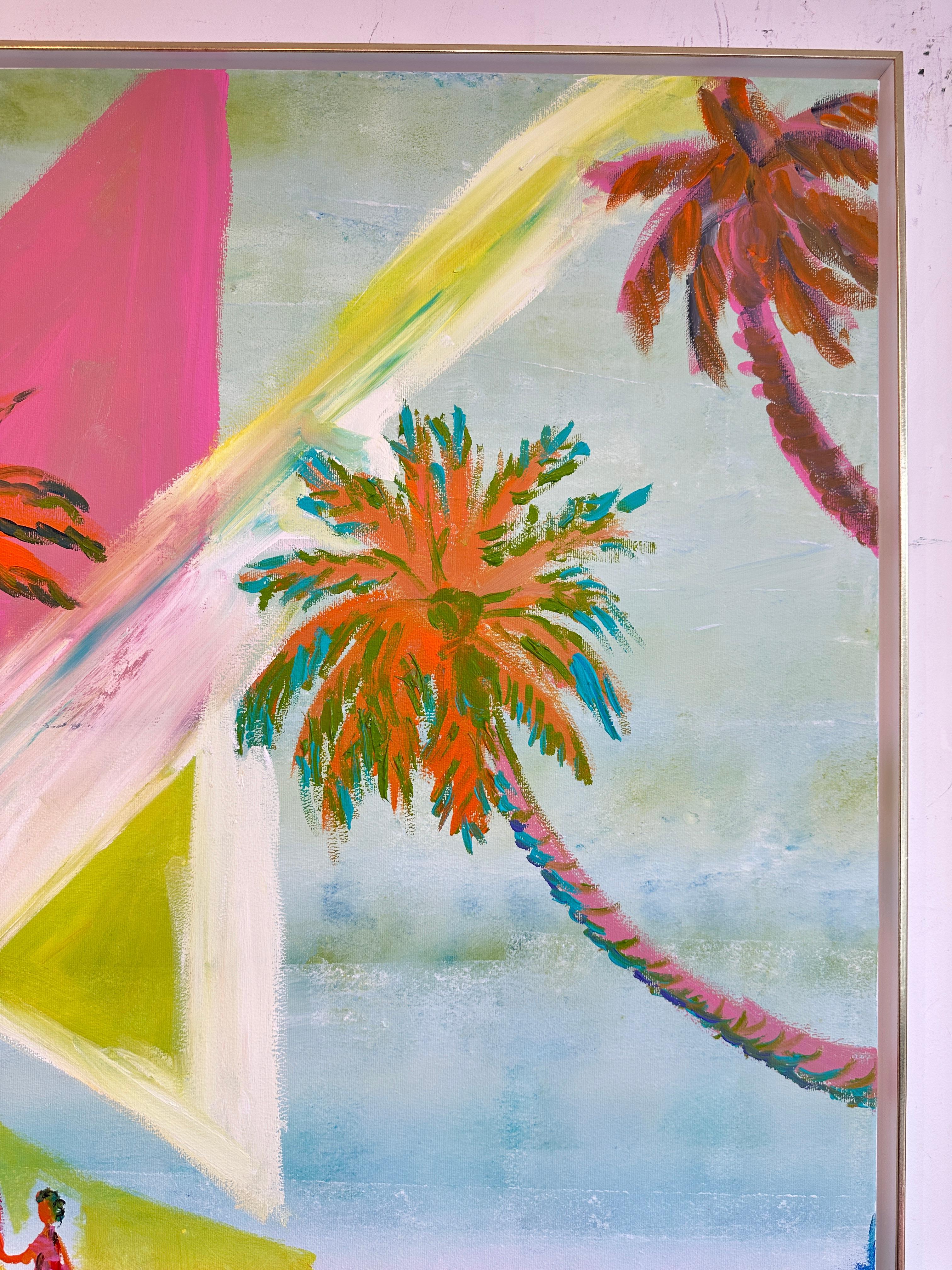 Time for our Family - K.Hormel Peinture familiale contemporaine abstraite d'été en vente 8