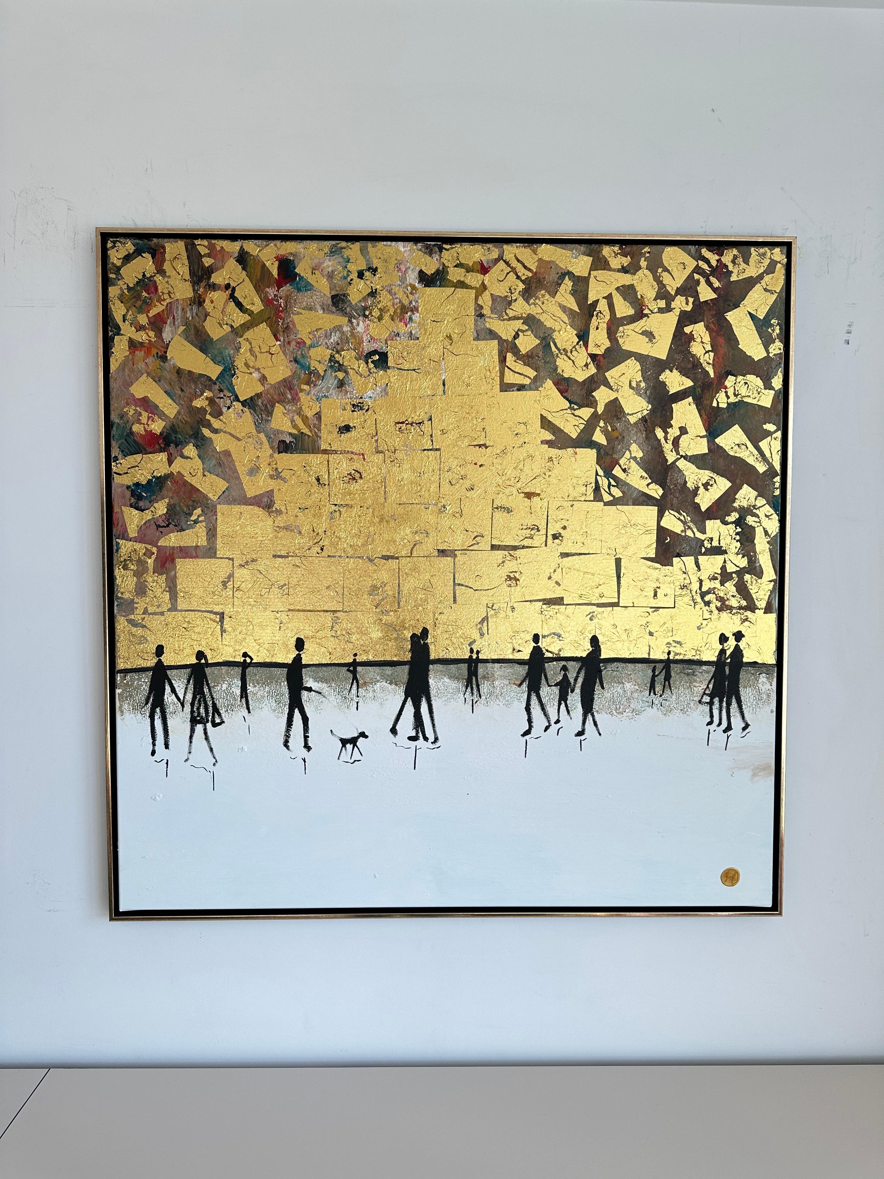 Katharina Hormel crea paisajes minimalistas con escenas cotidianas de la vida. Su arte retrata a menudo a personas ocupadas en sus actividades cotidianas, como dando un tranquilo paseo por el parque, montando en bicicleta, jugando al fútbol o