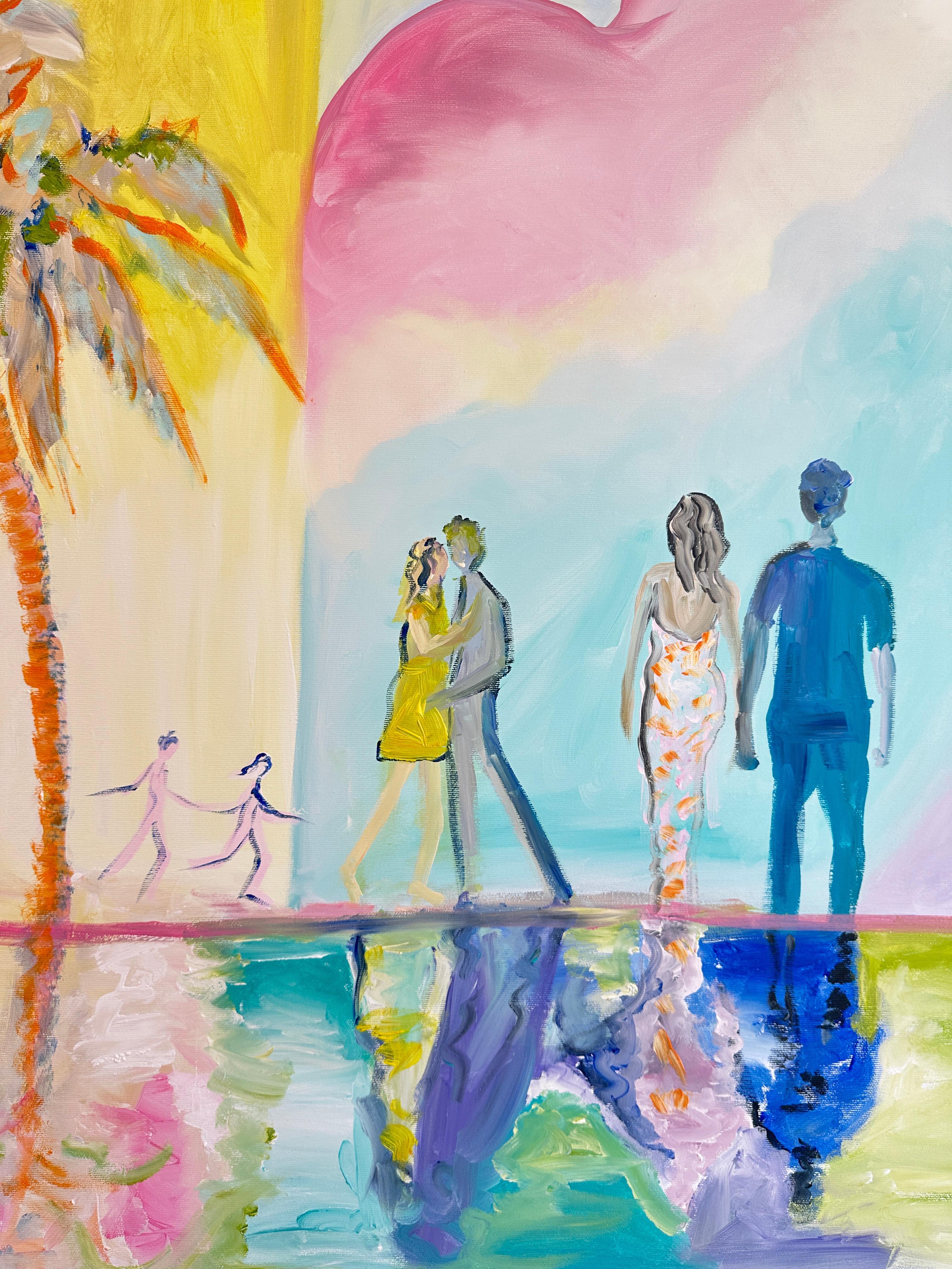 Verso i tramonti - K.Hormel Quadro astratto contemporaneo di famiglia estiva in vendita 8