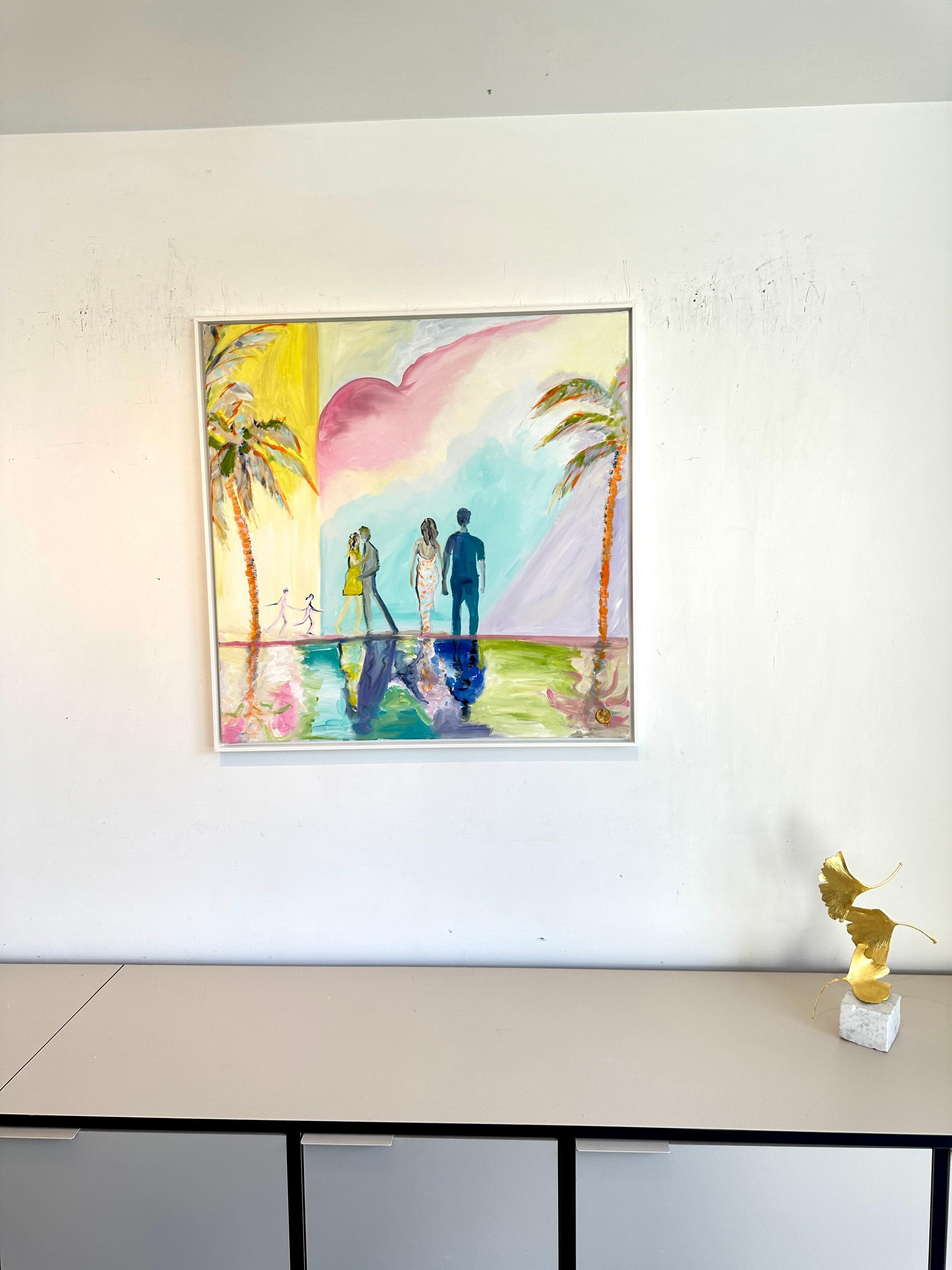 Verso i tramonti - K.Hormel Quadro astratto contemporaneo di famiglia estiva in vendita 9