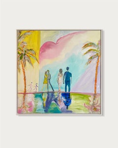 Towards the Sunsets - K.Hormel Contemporary abstract summer family painting