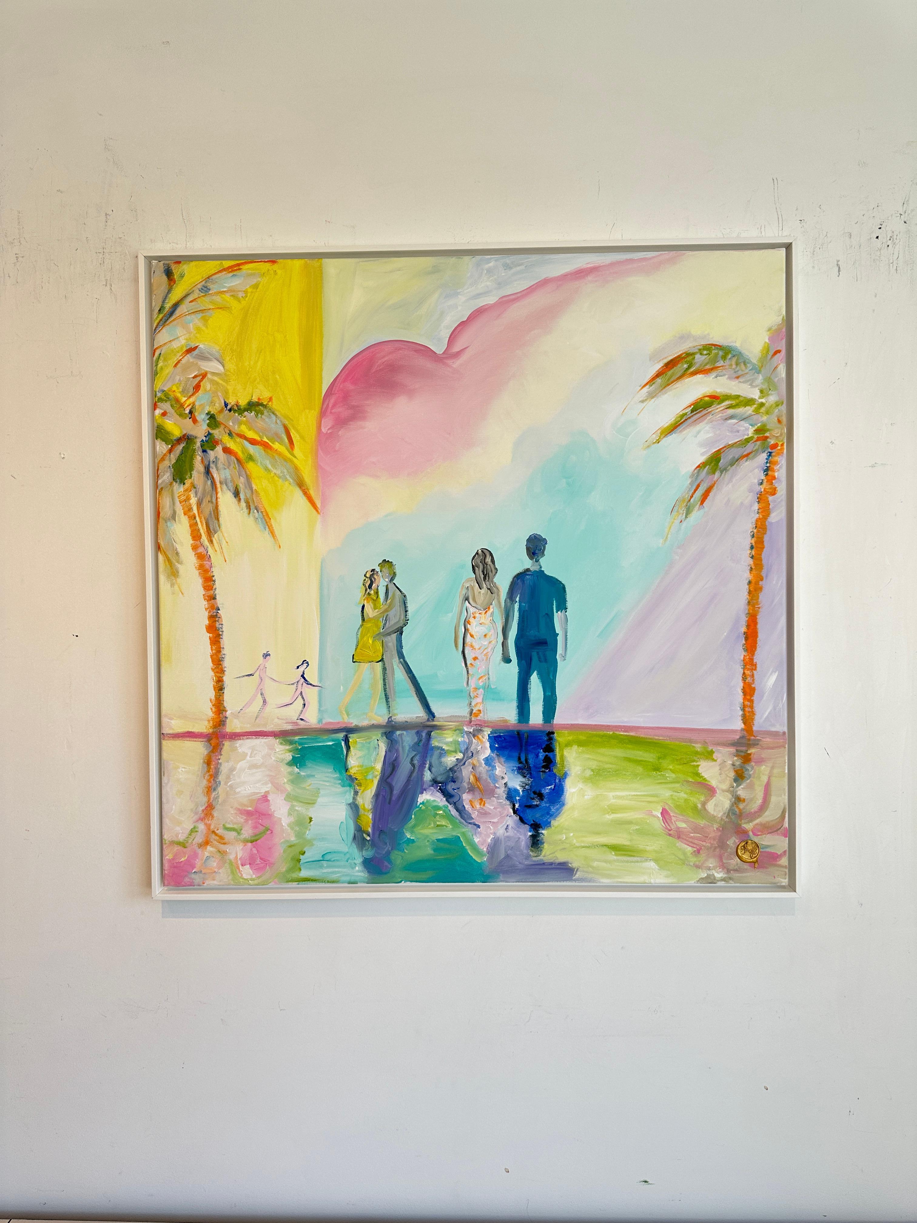 Verso i tramonti - K.Hormel Quadro astratto contemporaneo di famiglia estiva in vendita 3