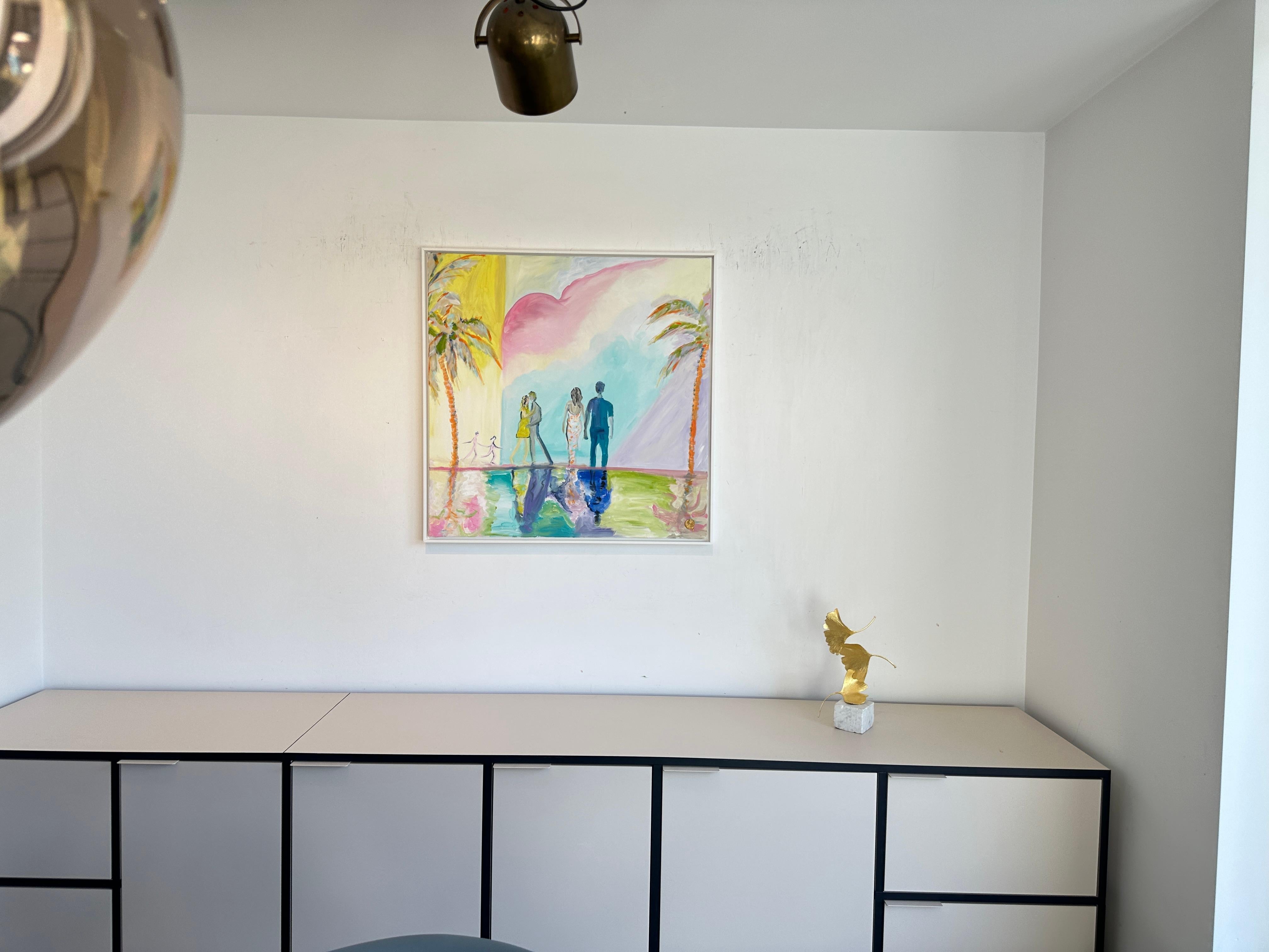 Verso i tramonti - K.Hormel Quadro astratto contemporaneo di famiglia estiva in vendita 4