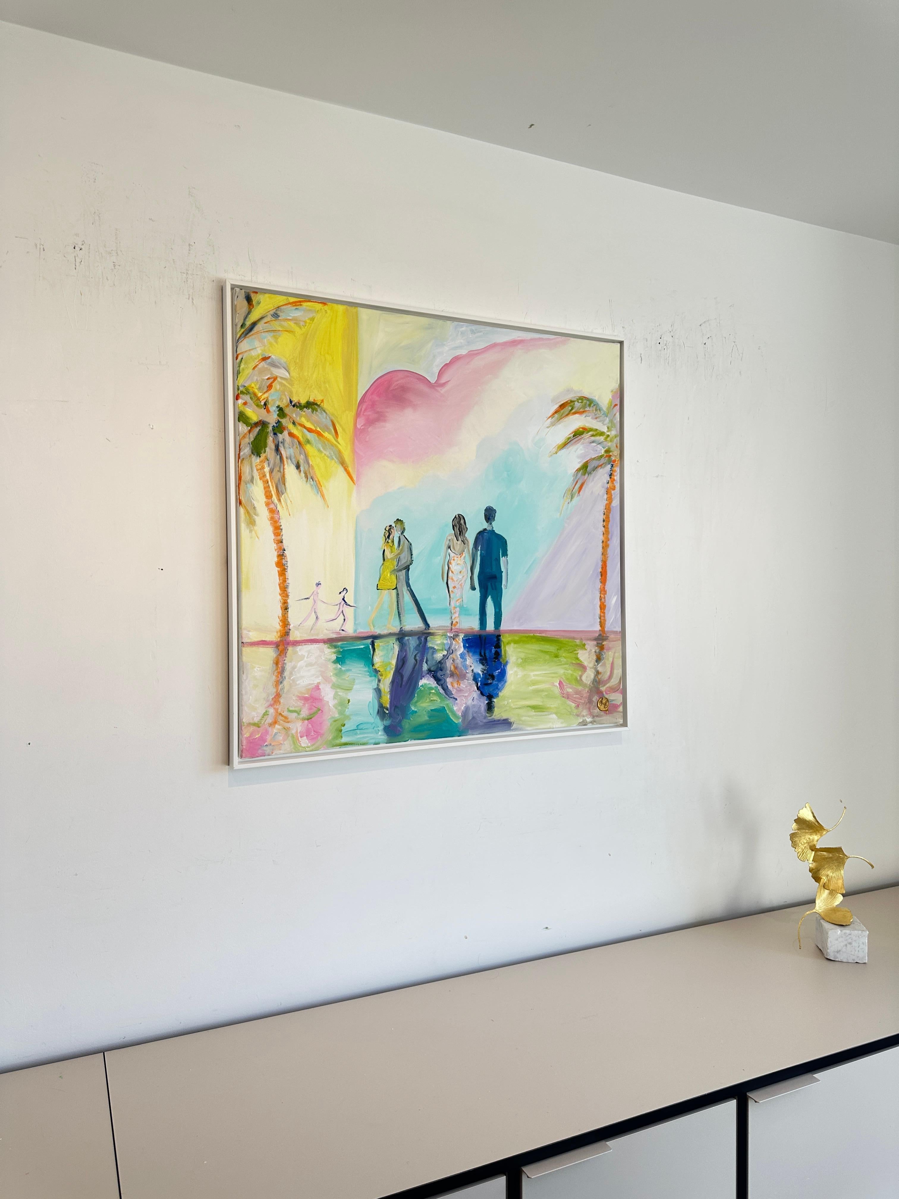 Verso i tramonti - K.Hormel Quadro astratto contemporaneo di famiglia estiva in vendita 5