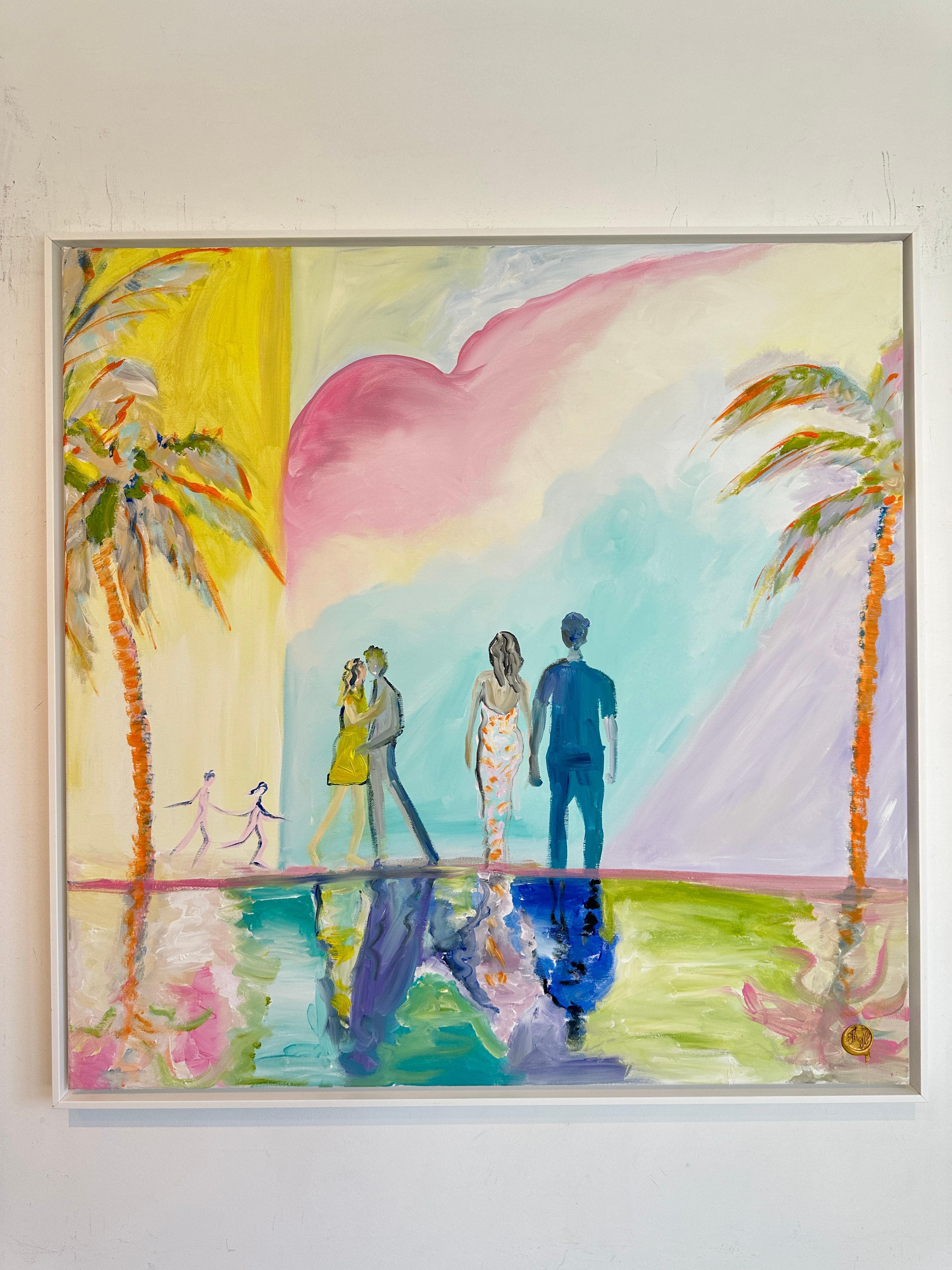 Verso i tramonti - K.Hormel Quadro astratto contemporaneo di famiglia estiva in vendita 6