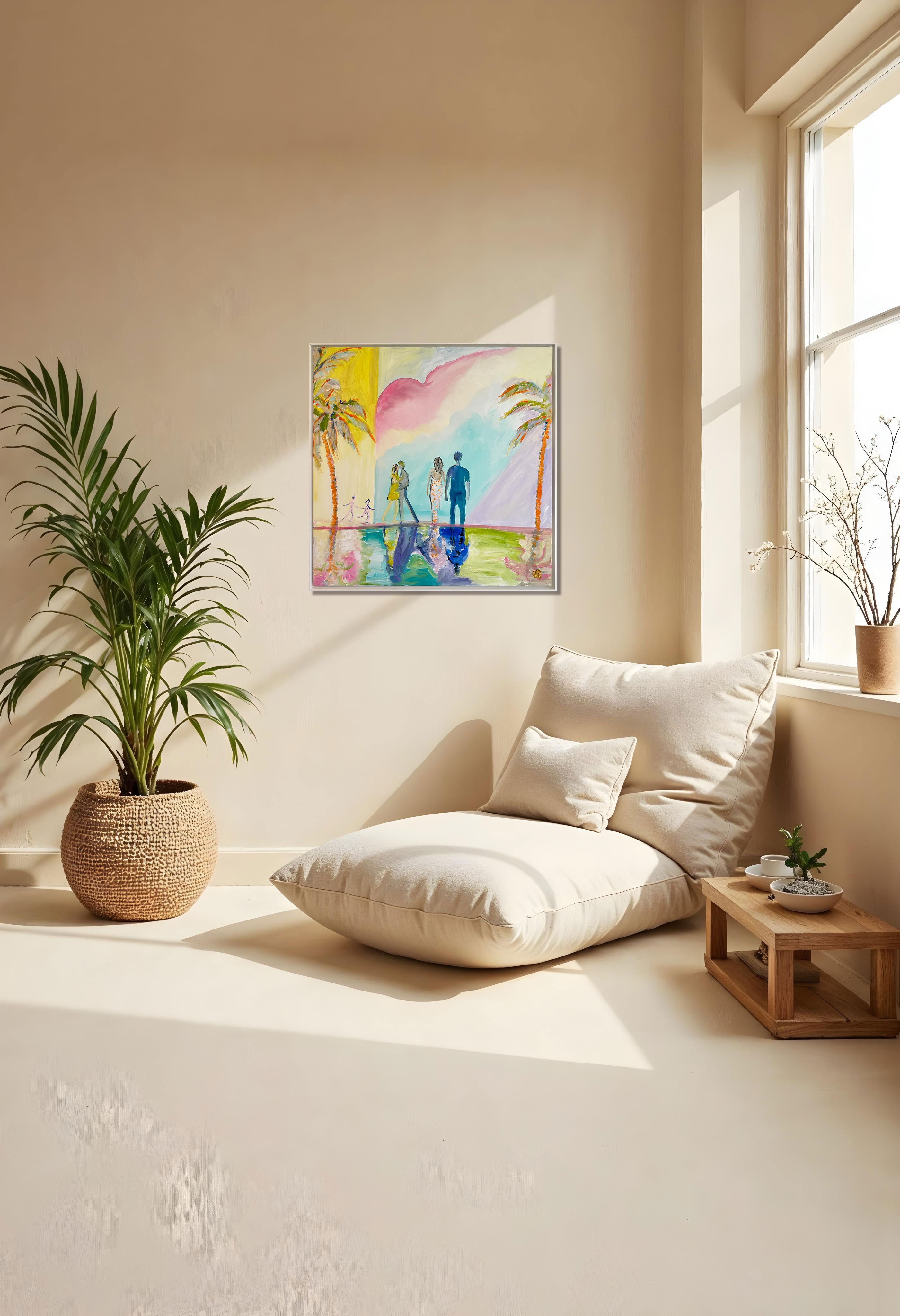 Verso i tramonti - K.Hormel Quadro astratto contemporaneo di famiglia estiva in vendita 7