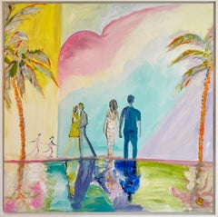 Towards the Sunsets - K.Hormel Contemporary abstract summer family painting