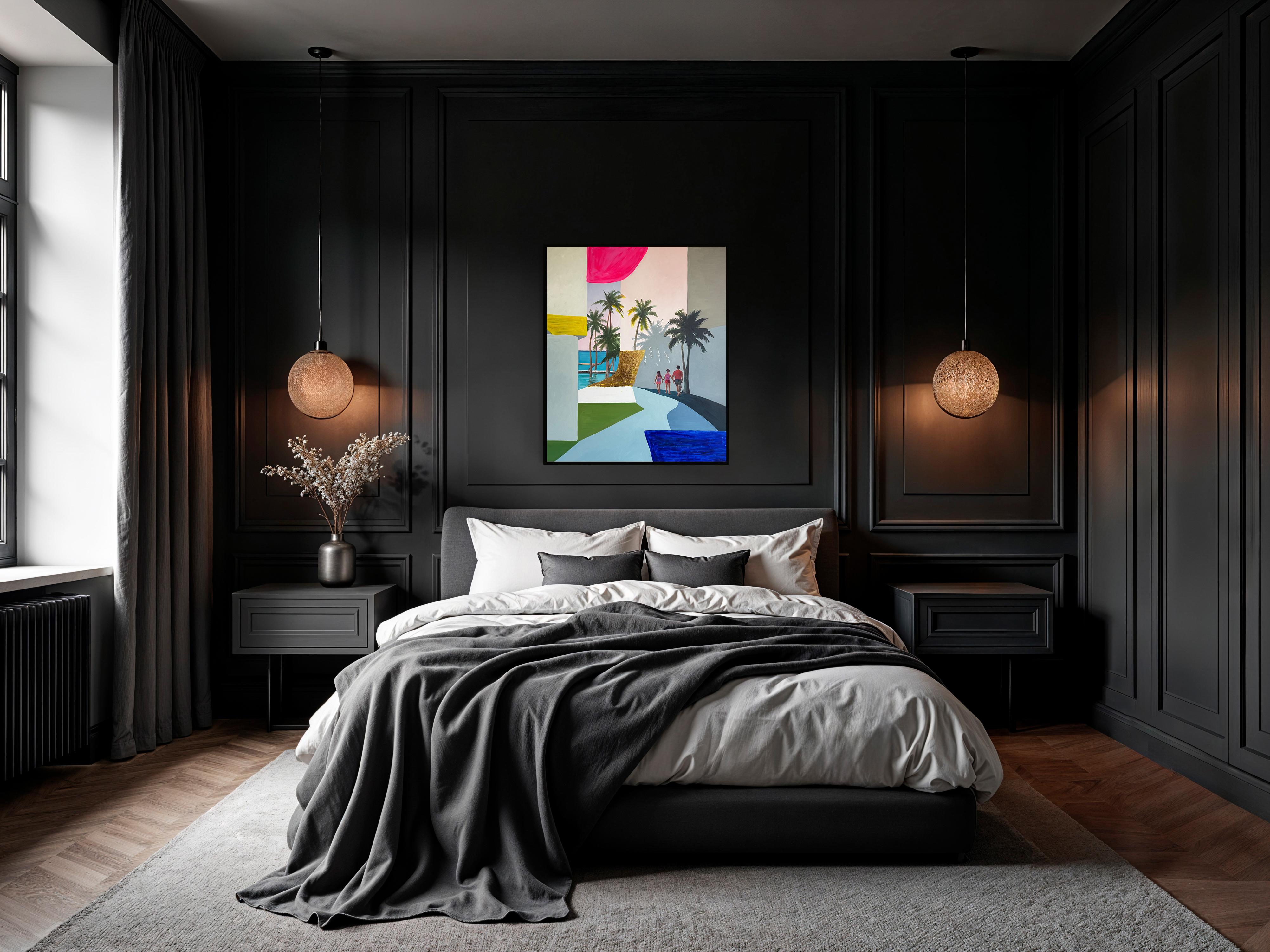 Where Love Begins and Never Ends - Gold Leaf Contemporary abstract painting For Sale 13