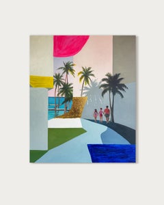 Donde el amor empieza y nunca acaba - Cuadro abstracto contemporáneo en pan de oro