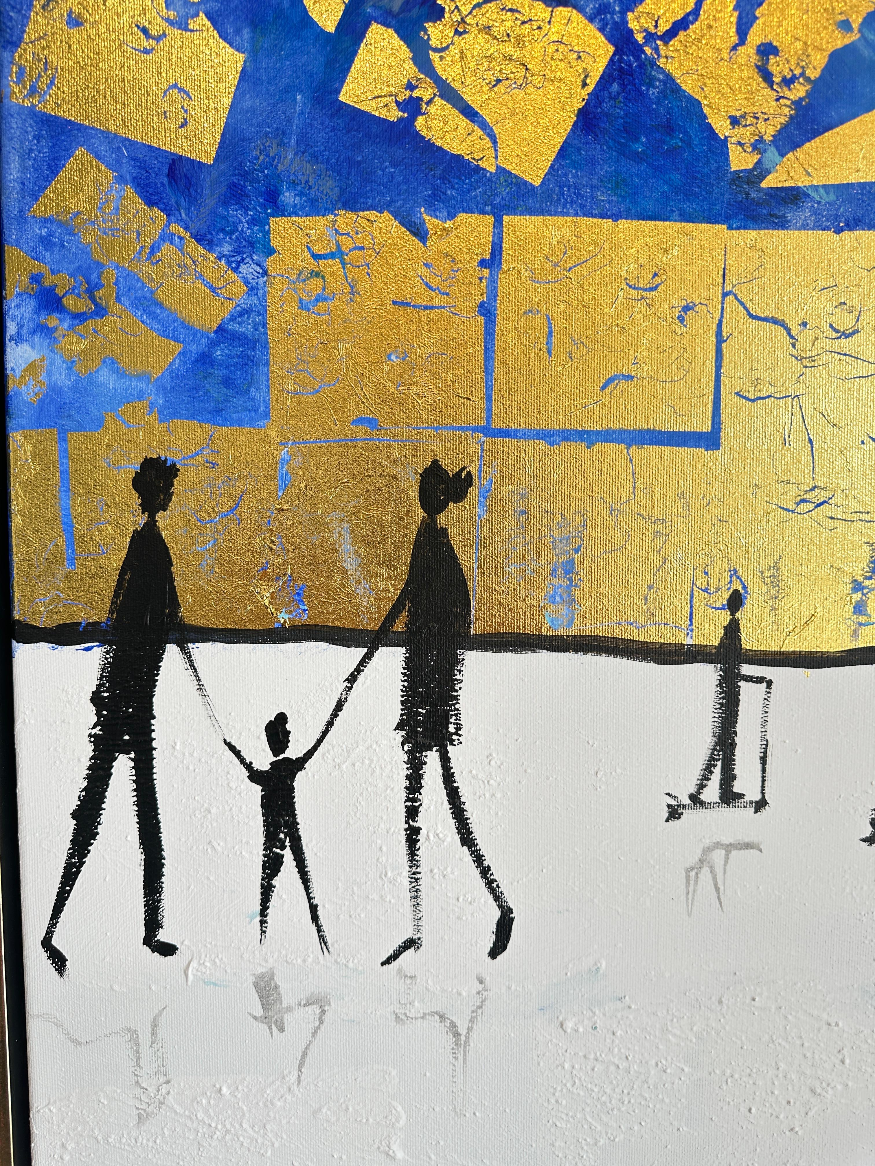 You have my Heart - Gold Leaf Peinture abstraite contemporaine 8