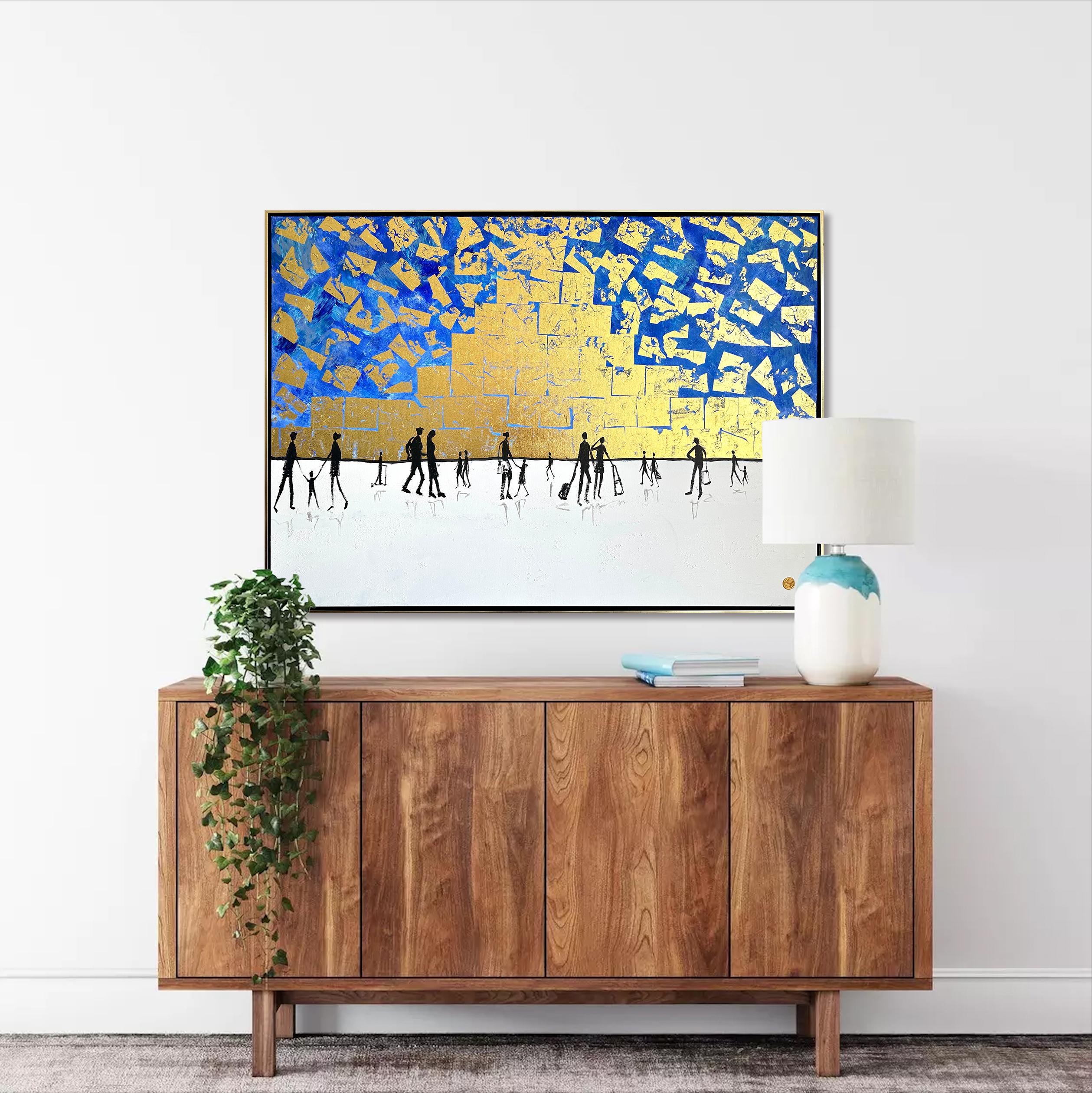 You have my Heart - Gold Leaf Peinture abstraite contemporaine 12