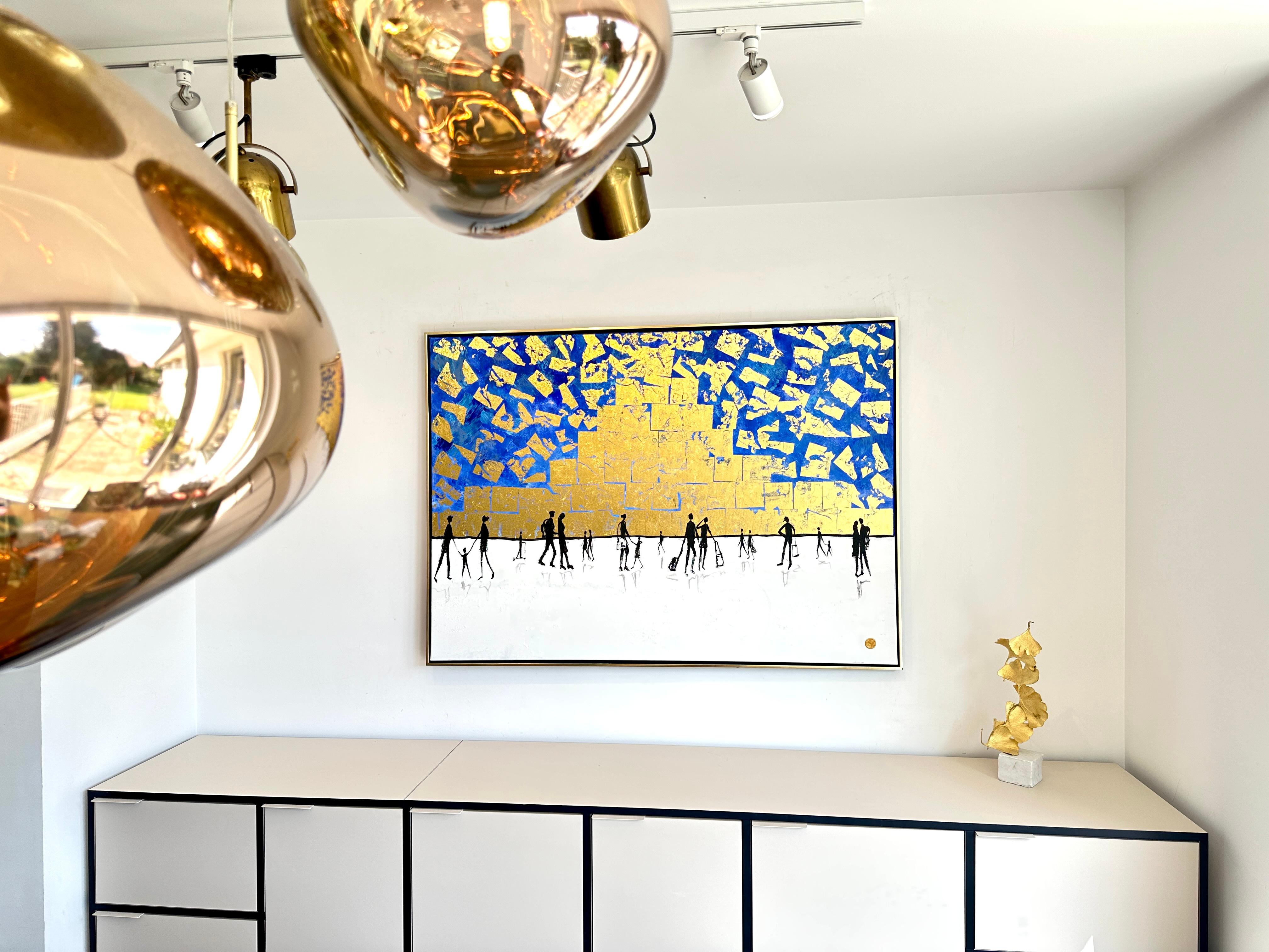 You have my Heart - Gold Leaf Peinture abstraite contemporaine 3