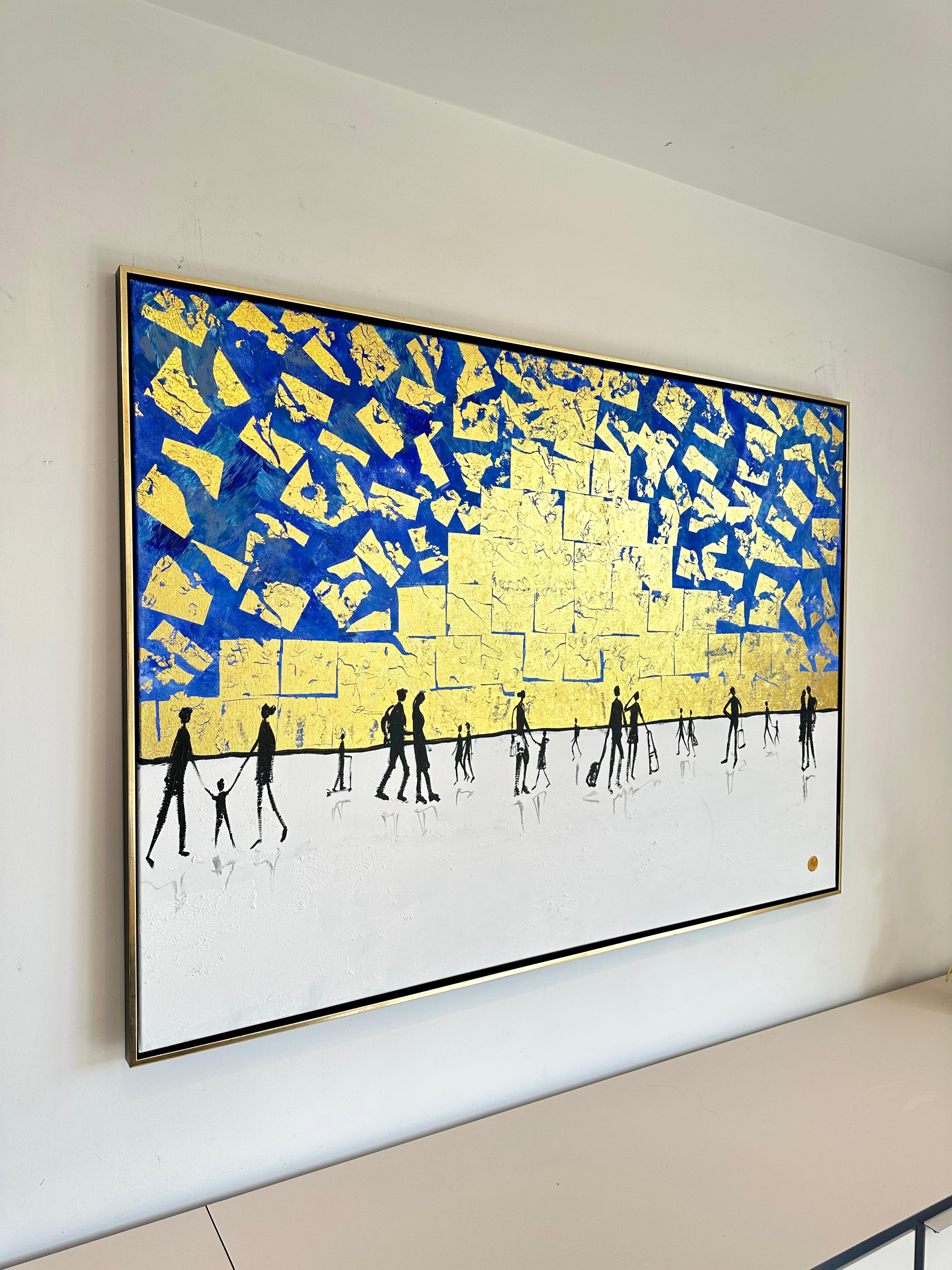 You have my Heart - Gold Leaf Peinture abstraite contemporaine 4