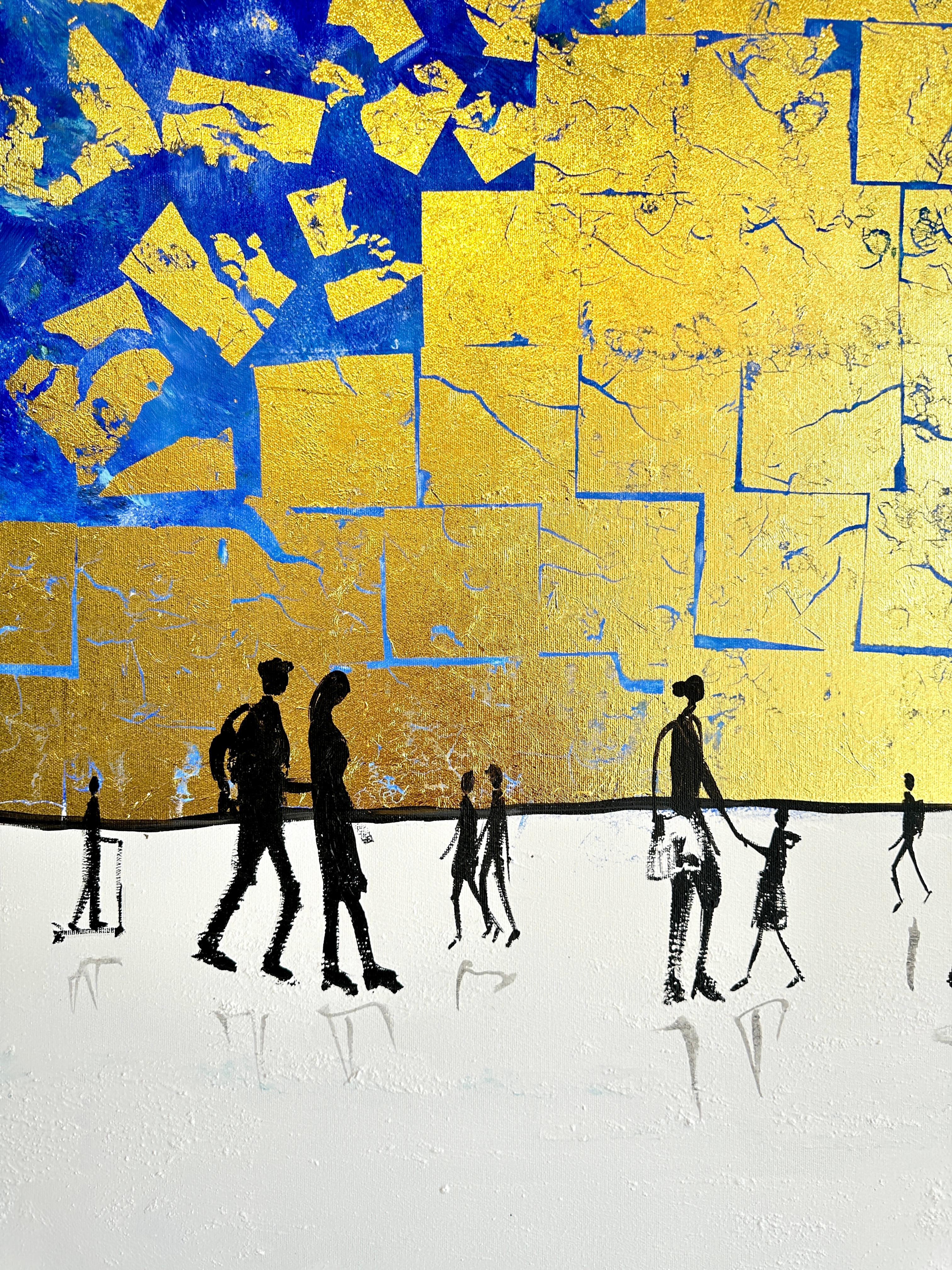 You have my Heart - Gold Leaf Peinture abstraite contemporaine 5