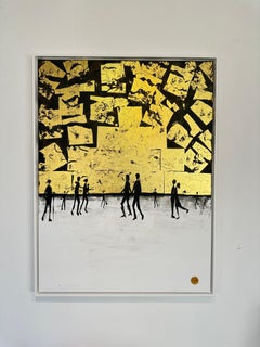 You make me complete Gold Leaf Contemporary abstract family painting