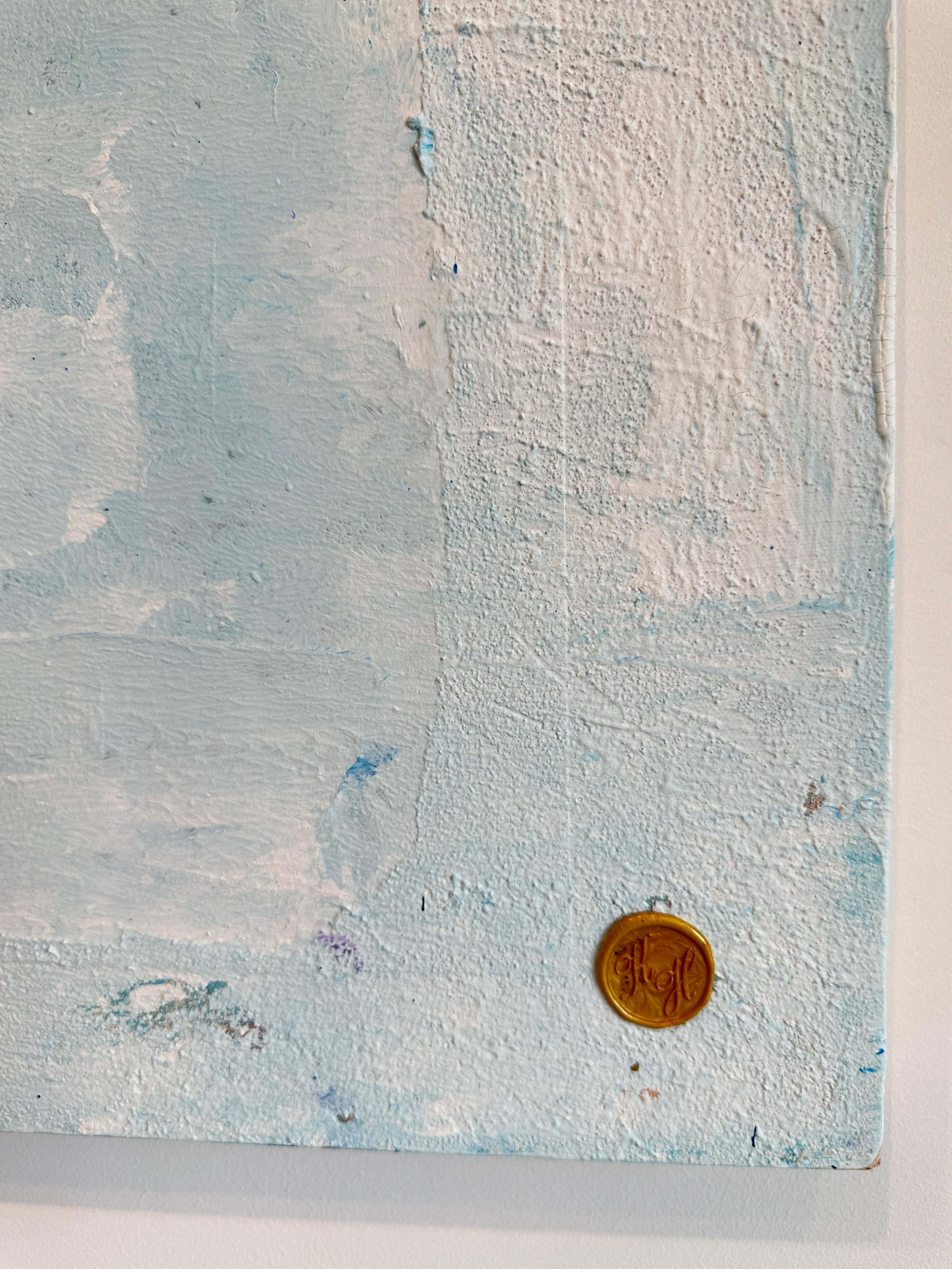 Tu mi fai sentire Completo - Quadro astratto contemporaneo a foglia d'oro per la famiglia in vendita 9