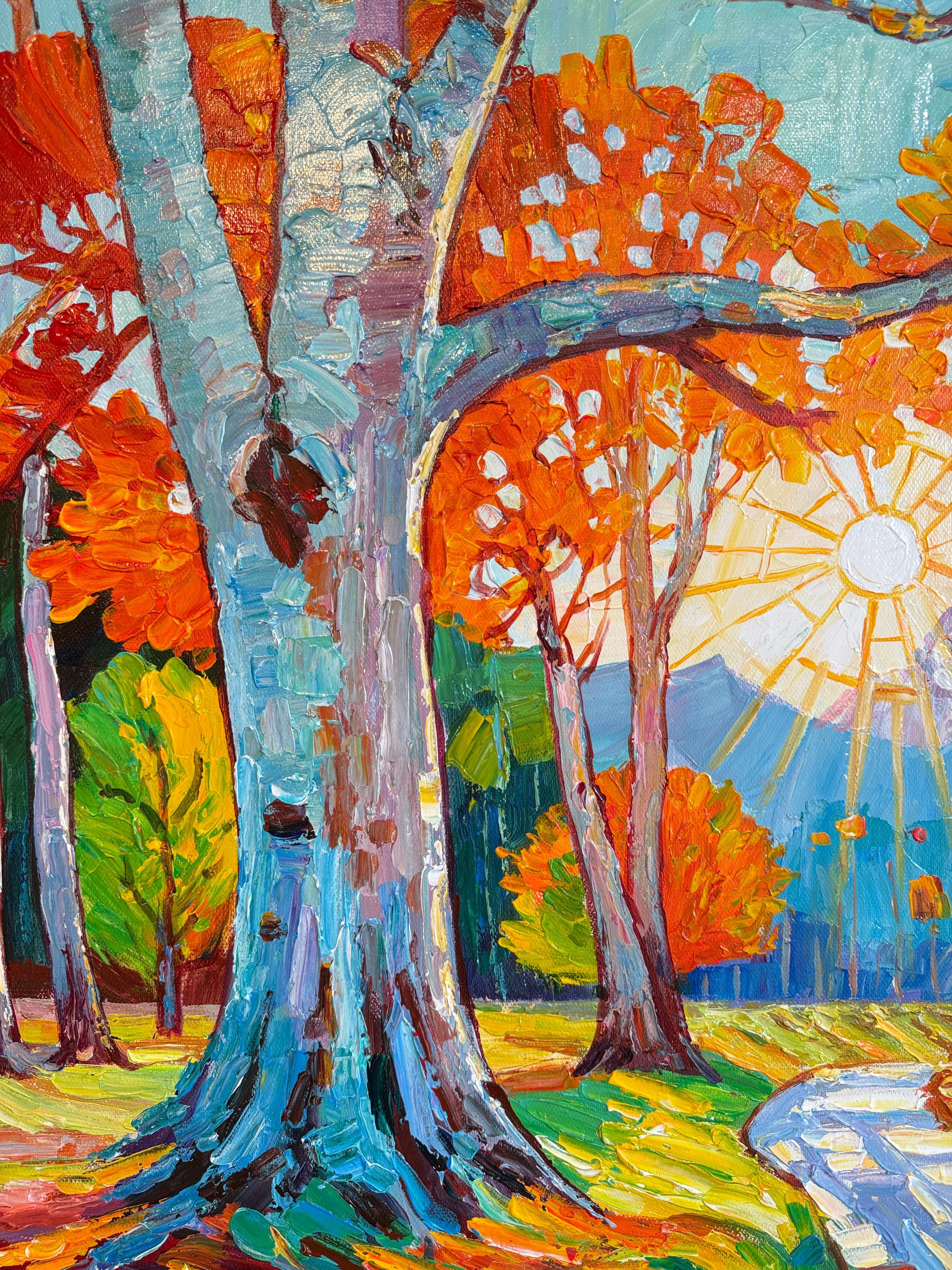 Ein Kuss des Sonnenlichts von K.Husslein Impasto Botanik Pflanzenmalerei im Angebot 5