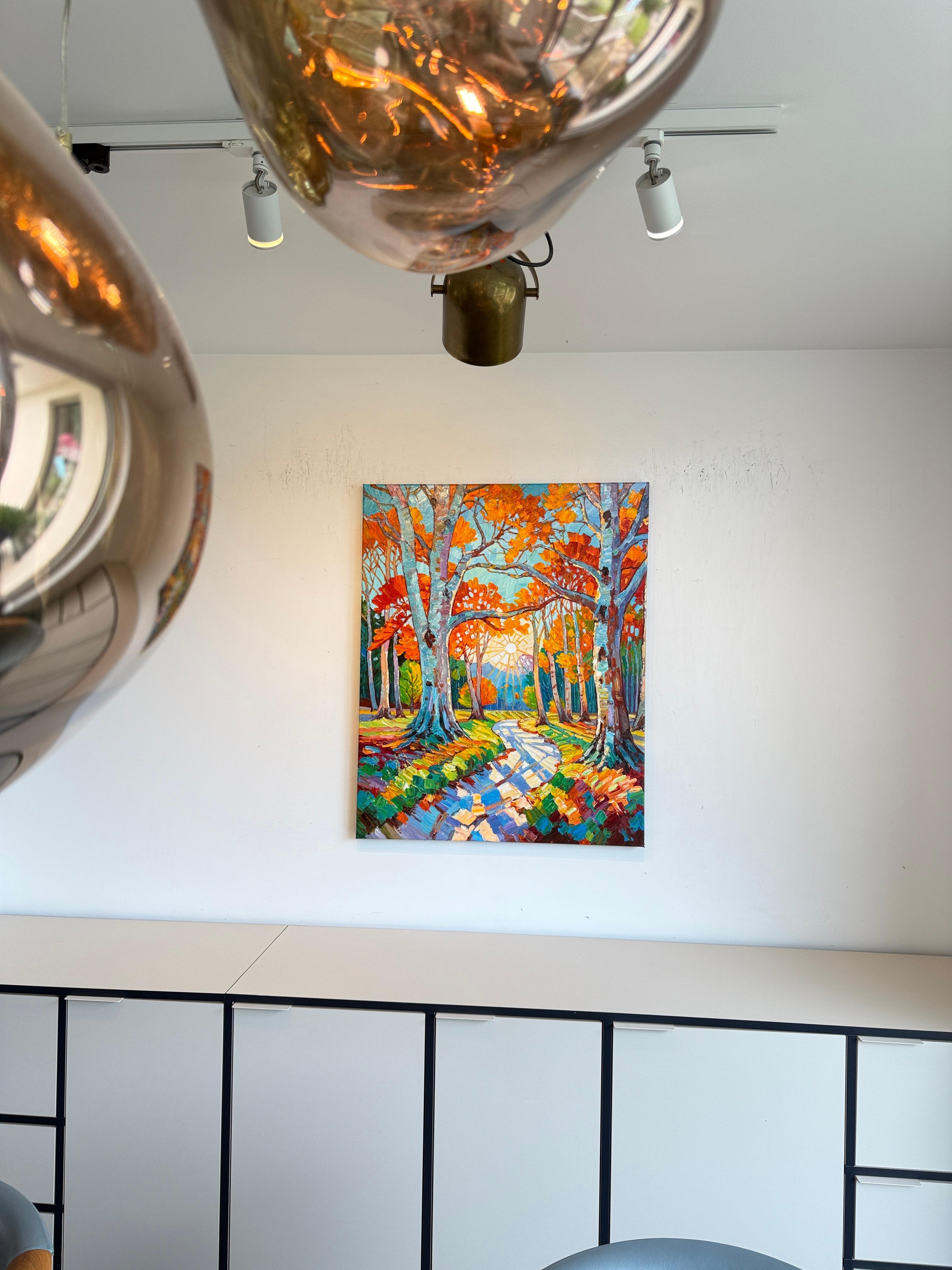 Ein Kuss des Sonnenlichts von K.Husslein Impasto Botanik Pflanzenmalerei im Angebot 12