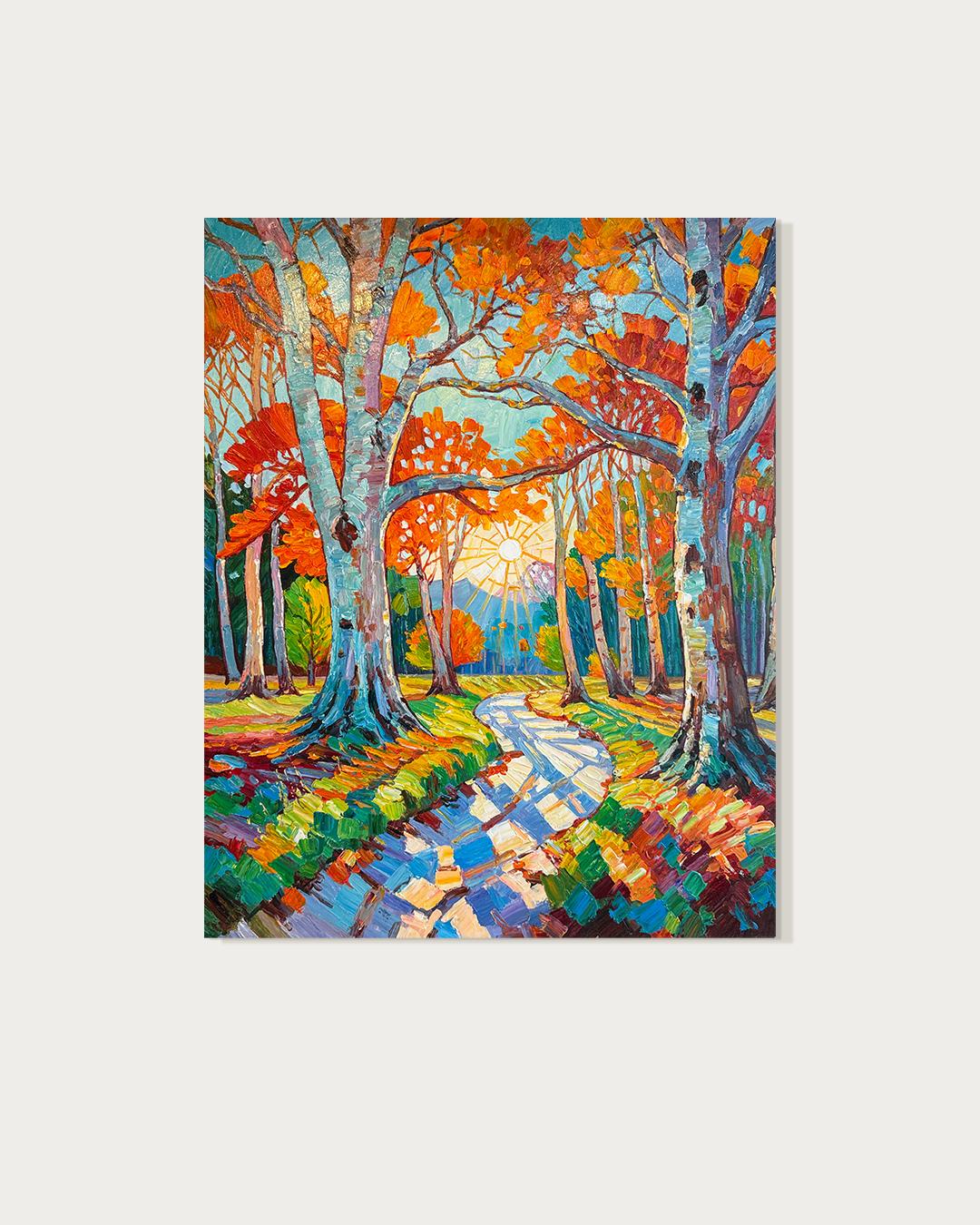 Ein Kuss des Sonnenlichts von K.Husslein Impasto Botanik Pflanzenmalerei – Painting von Katharina Husslein