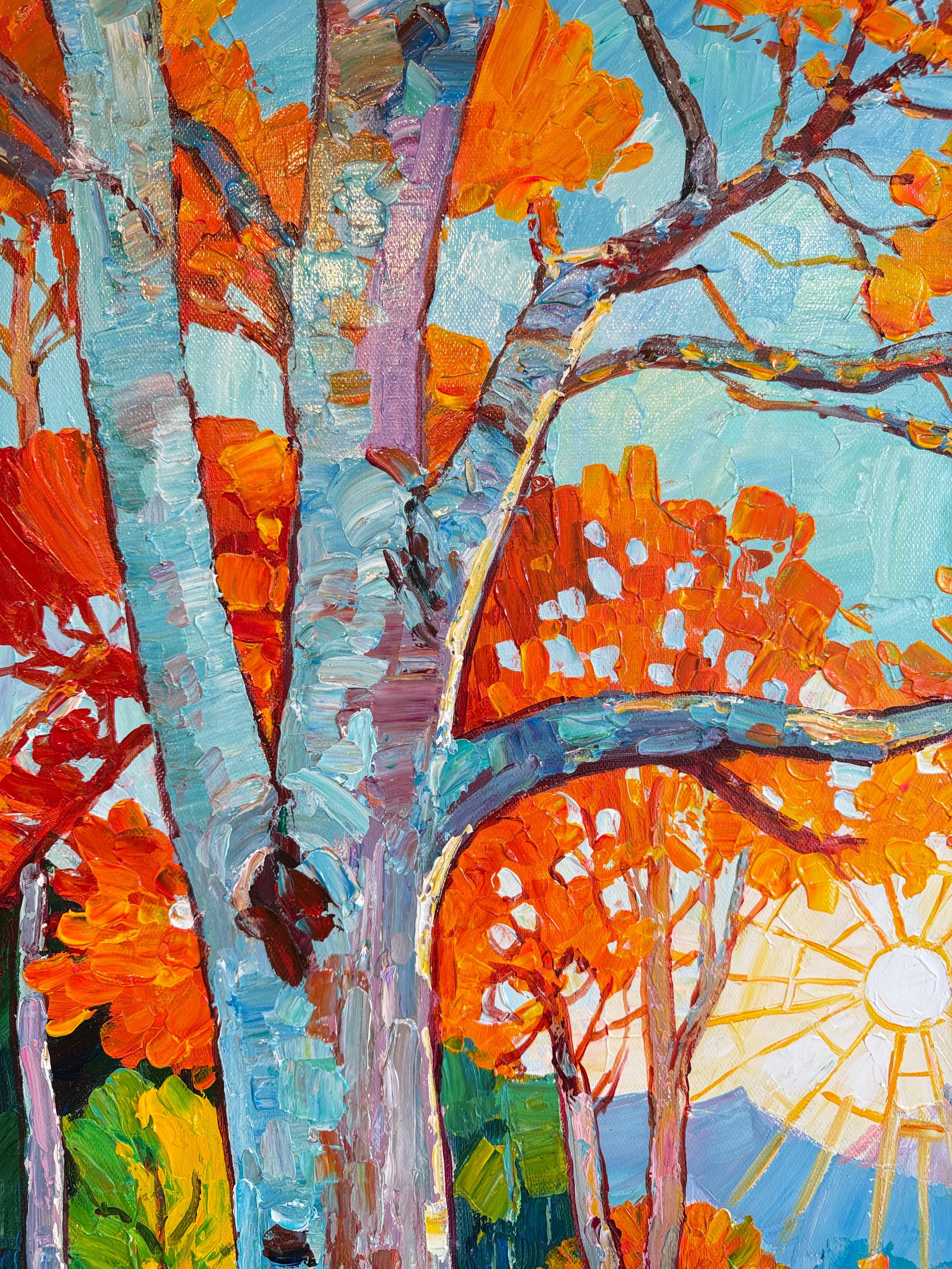 Ein Kuss des Sonnenlichts von K.Husslein Impasto Botanik Pflanzenmalerei im Angebot 3
