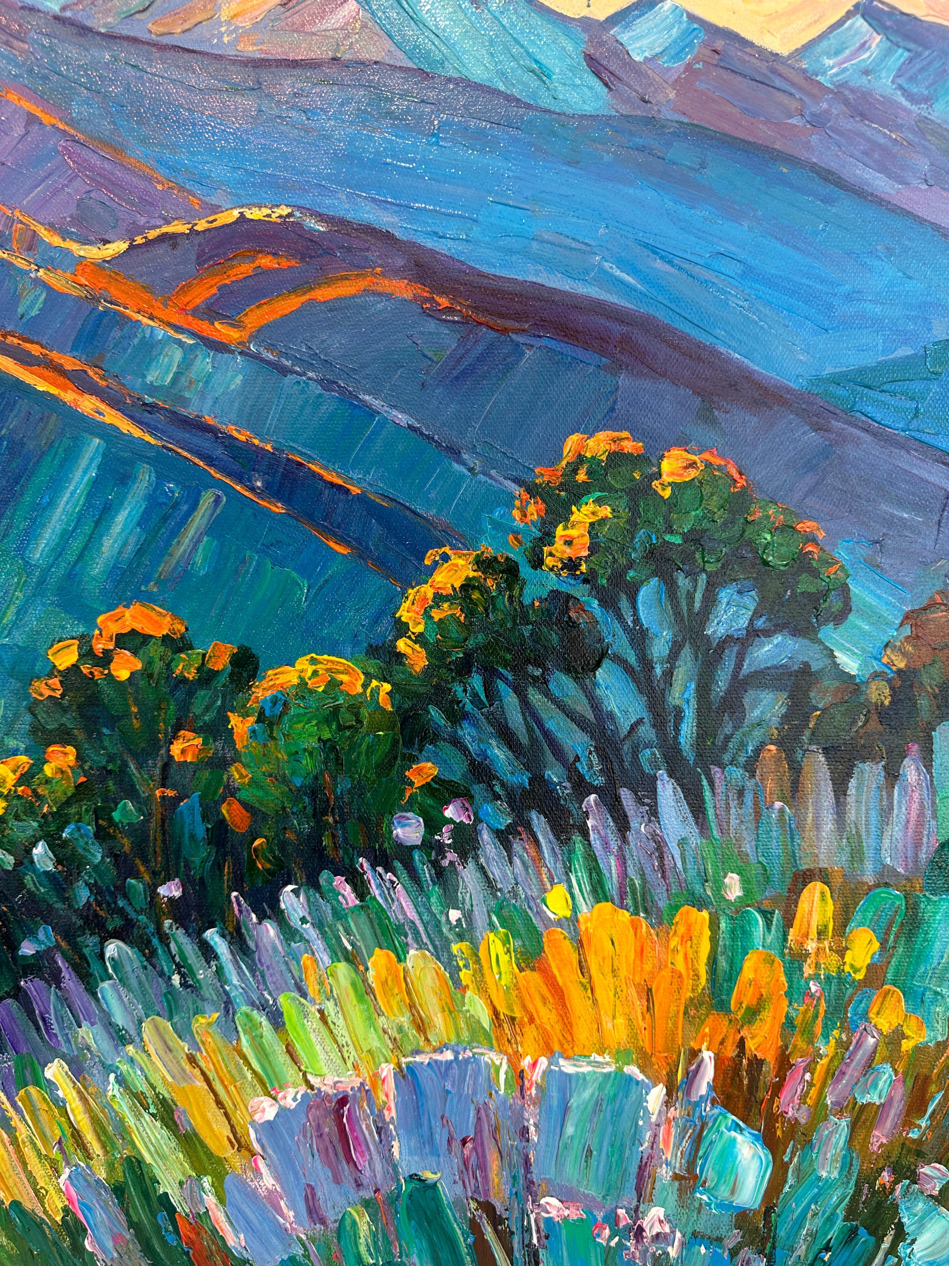 Ain't no Mountain high enough von K. Husslein Impasto Landscape Mountain Gemälde im Angebot 7