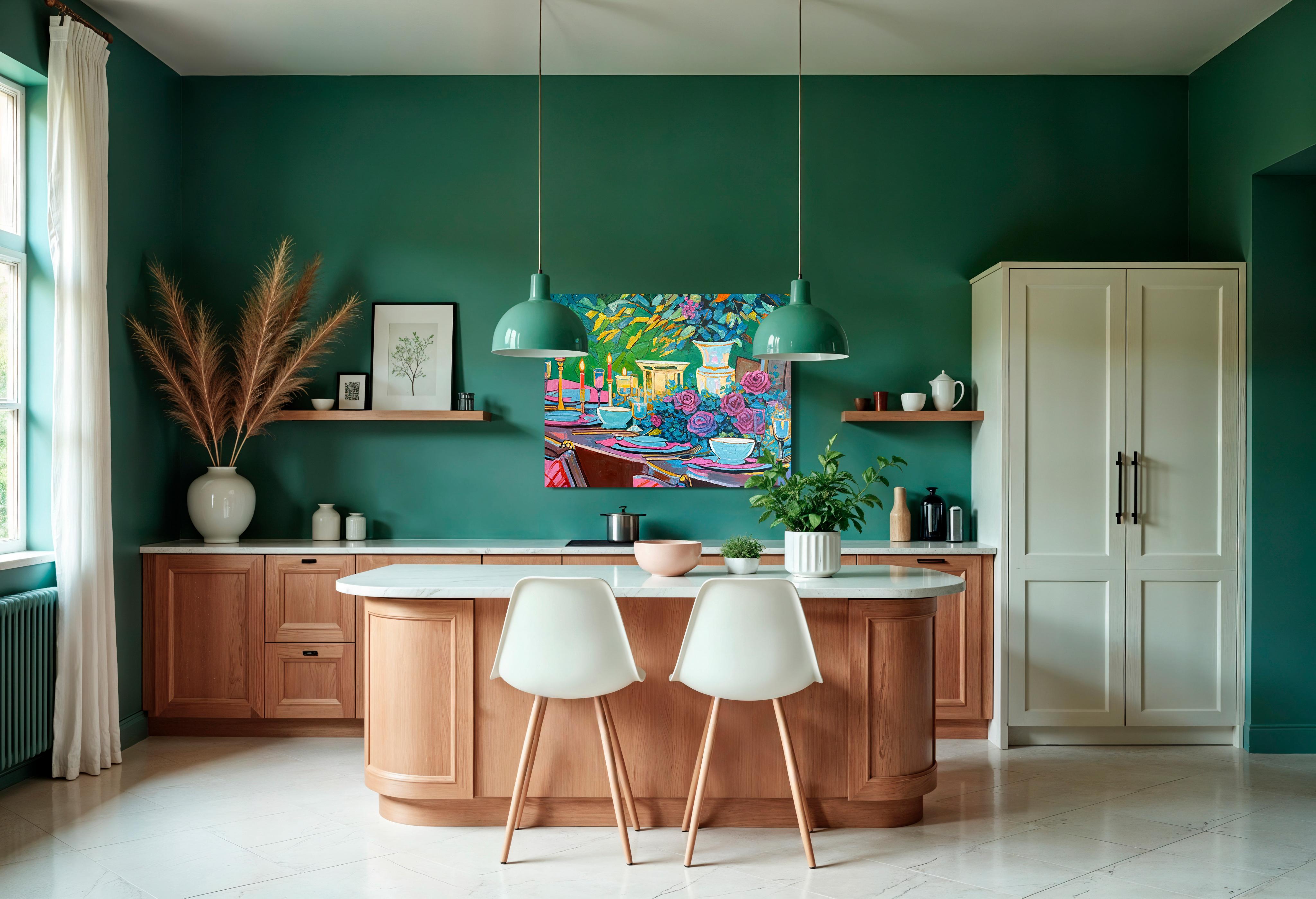Dans la dernière collection de Katharina Husslein, des scènes de table richement texturées prennent vie grâce à sa technique d'empâtement caractéristique et à son coup de pinceau expressif. Allant au-delà de ses œuvres antérieures centrées sur les