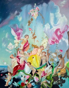 Und wenn die Engel zusehen K.Husslein abstrakte figurative zeitgenössische Malerei