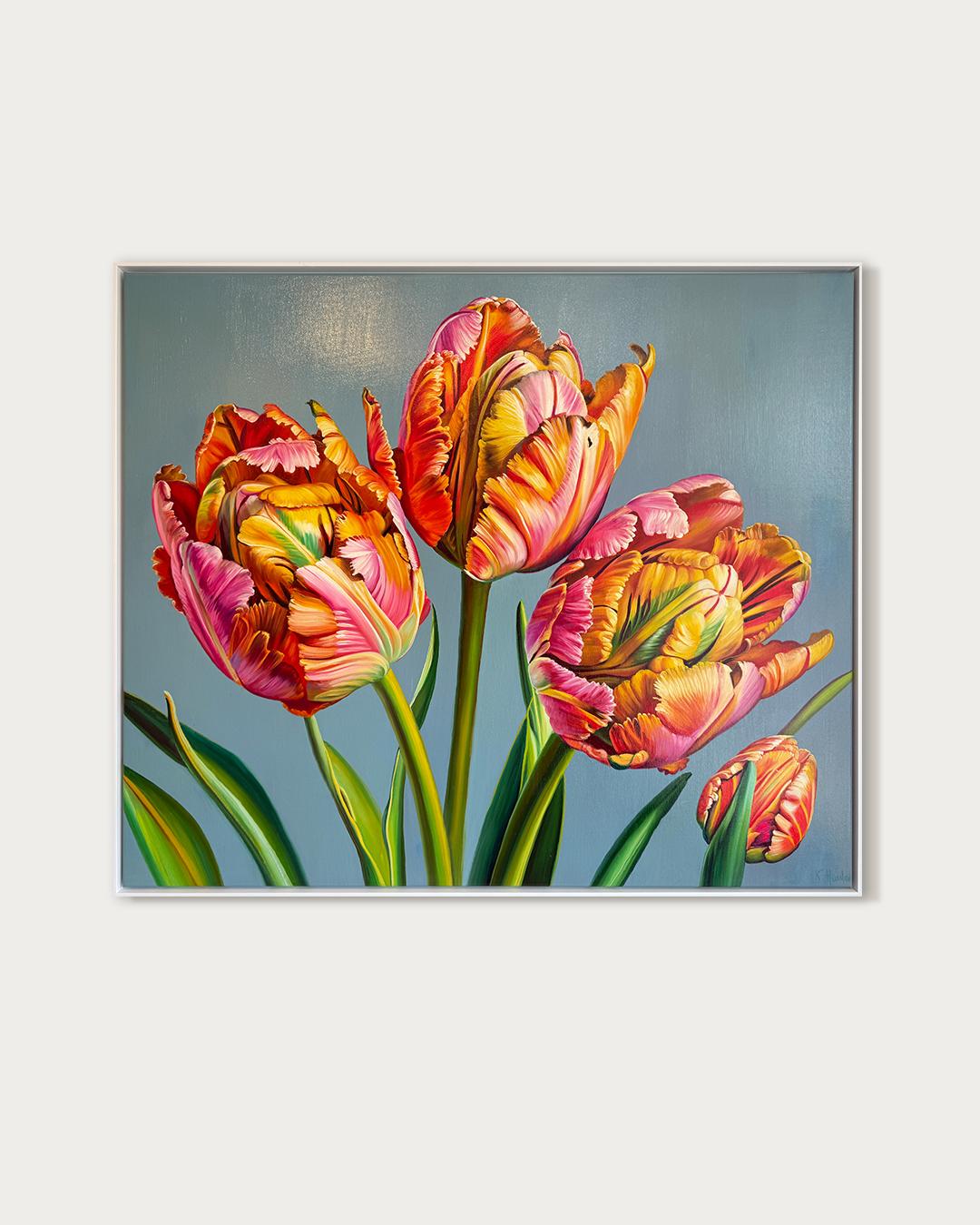 Et ne dites pas que vous ne pouvez diriger le cours de l'amour - K Husslein Flower Still life - Painting de Katharina Husslein