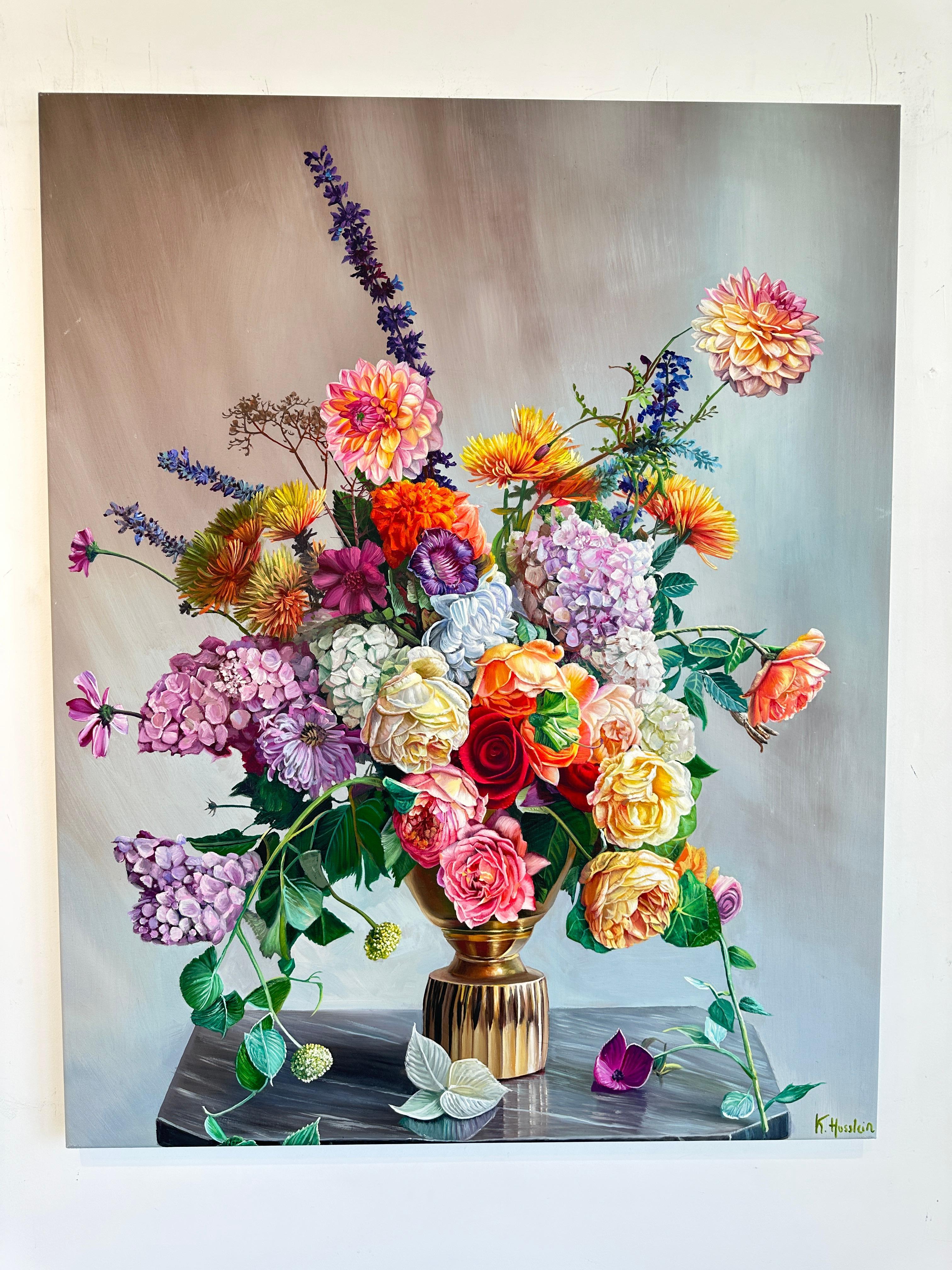 Y cuando entraste en mi Vida, la Eternidad  - K.Husslein Naturaleza muerta hiperrealista - Painting de Katharina Husslein